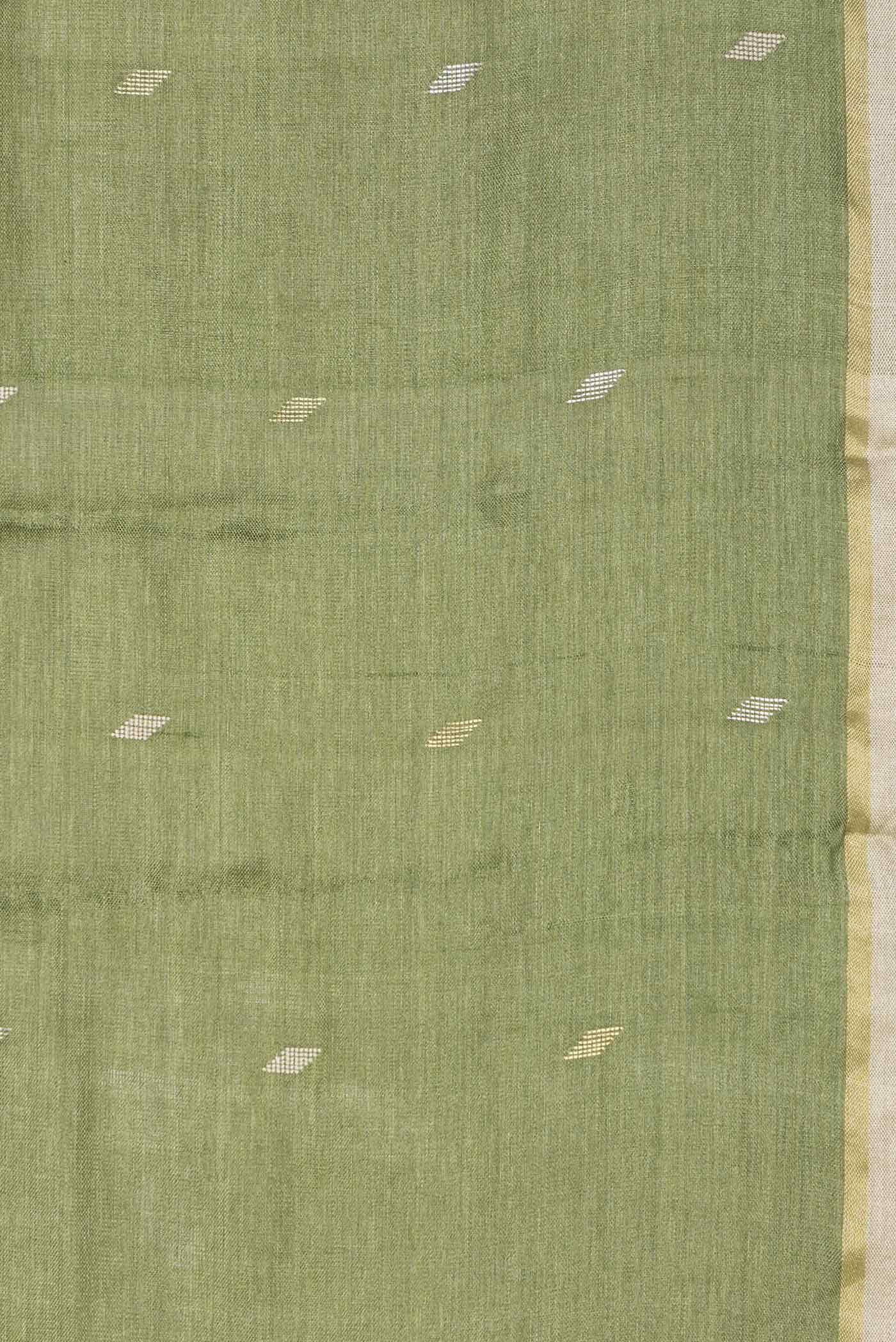 Green Dual Tone Tussar Silk Saree