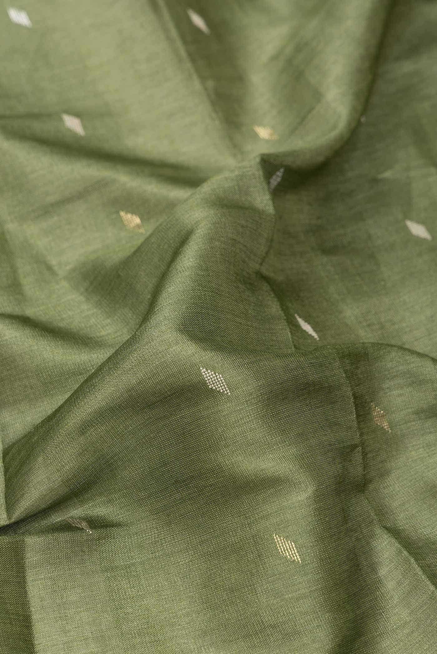Green Dual Tone Tussar Silk Saree