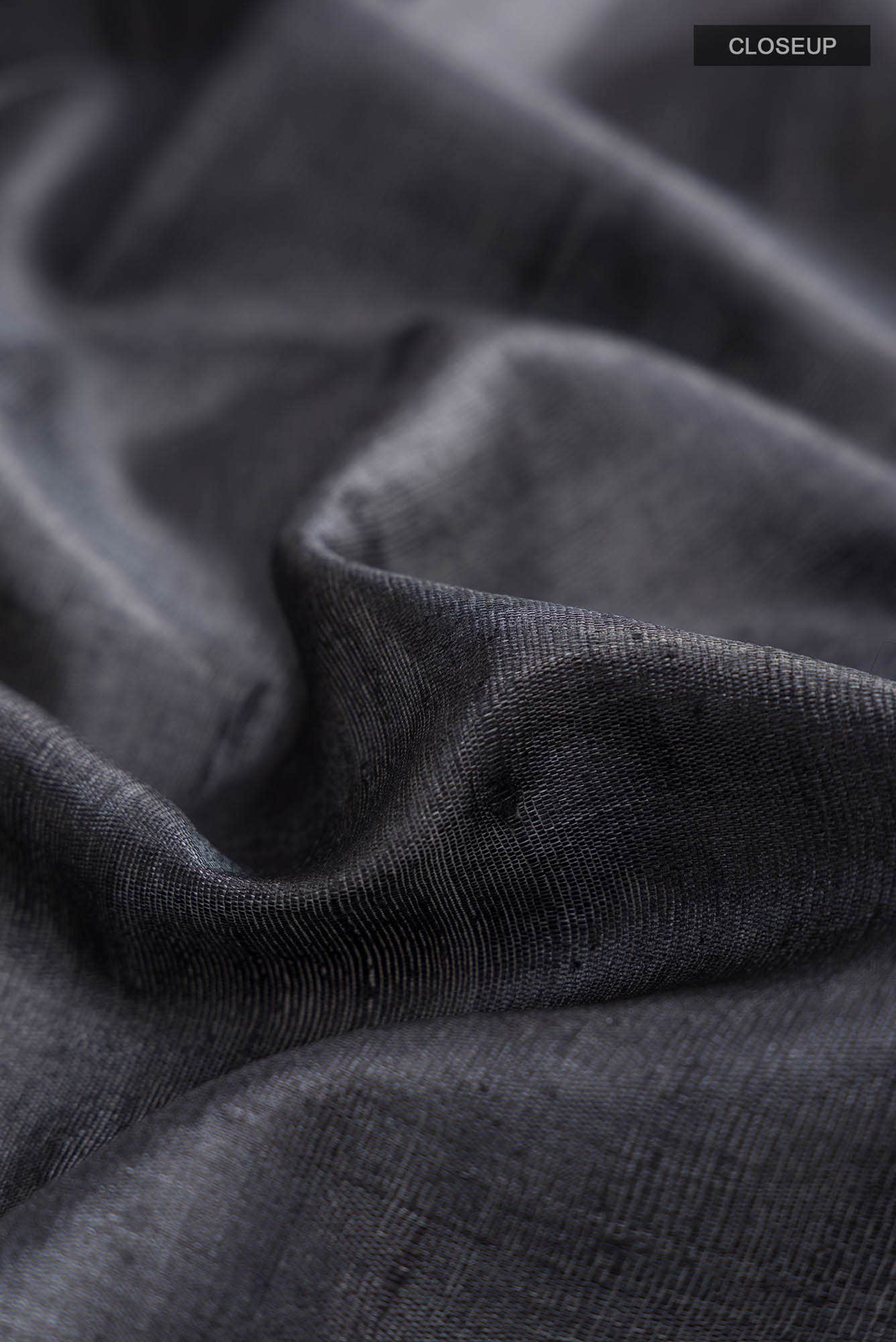 Grey Bhagalpuri Tussar Silk Saree