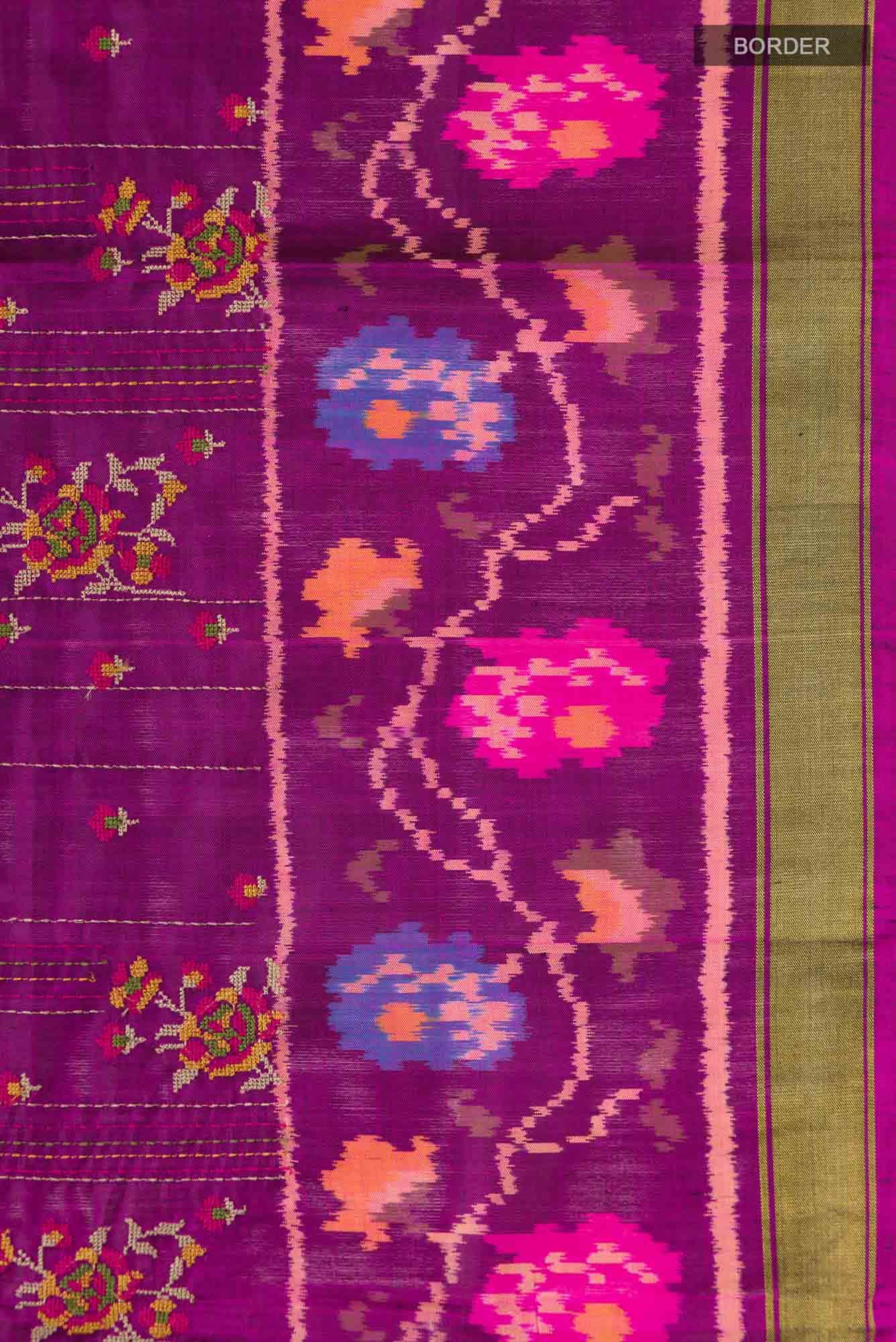 Purple Pochampally Silk Saree