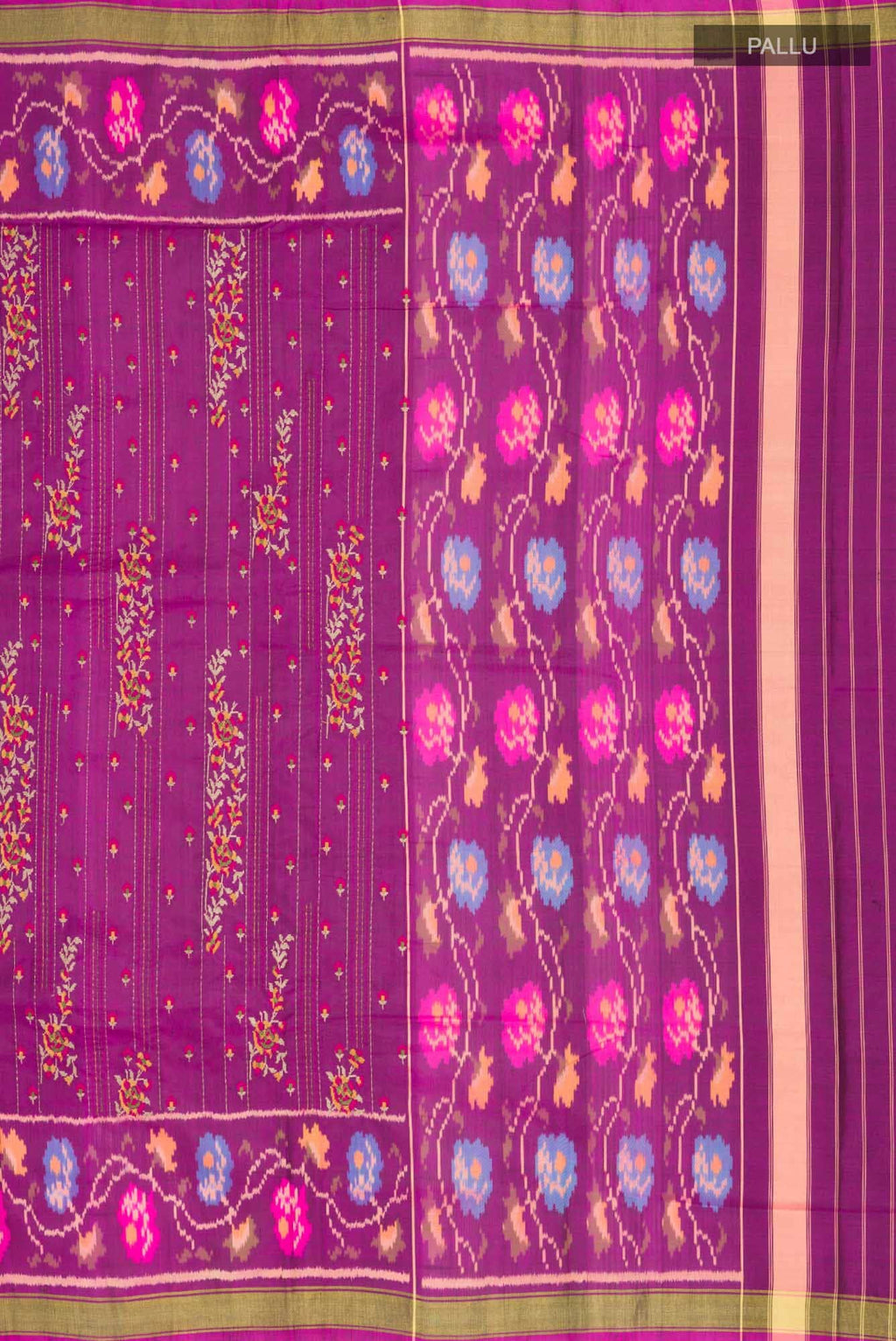 Purple Pochampally Silk Saree