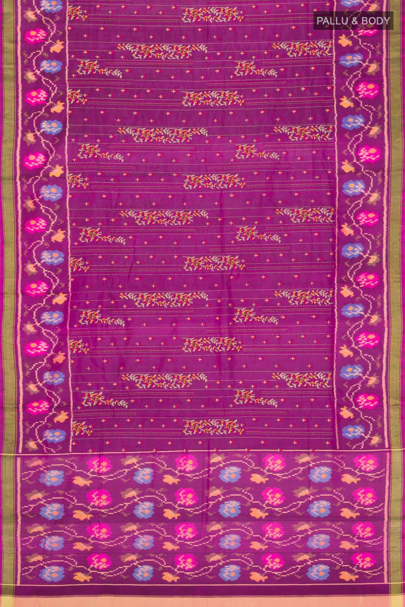Purple Pochampally Silk Saree