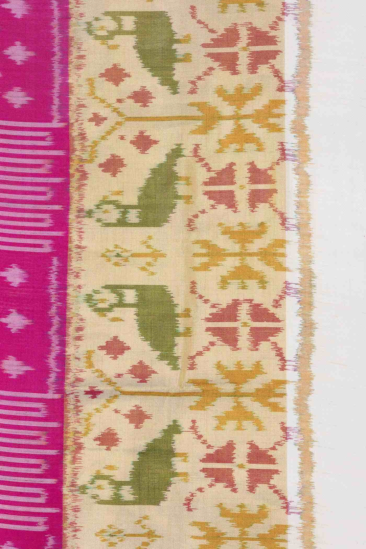 Pink Dual Tone Rajkot Patola Silk Saree