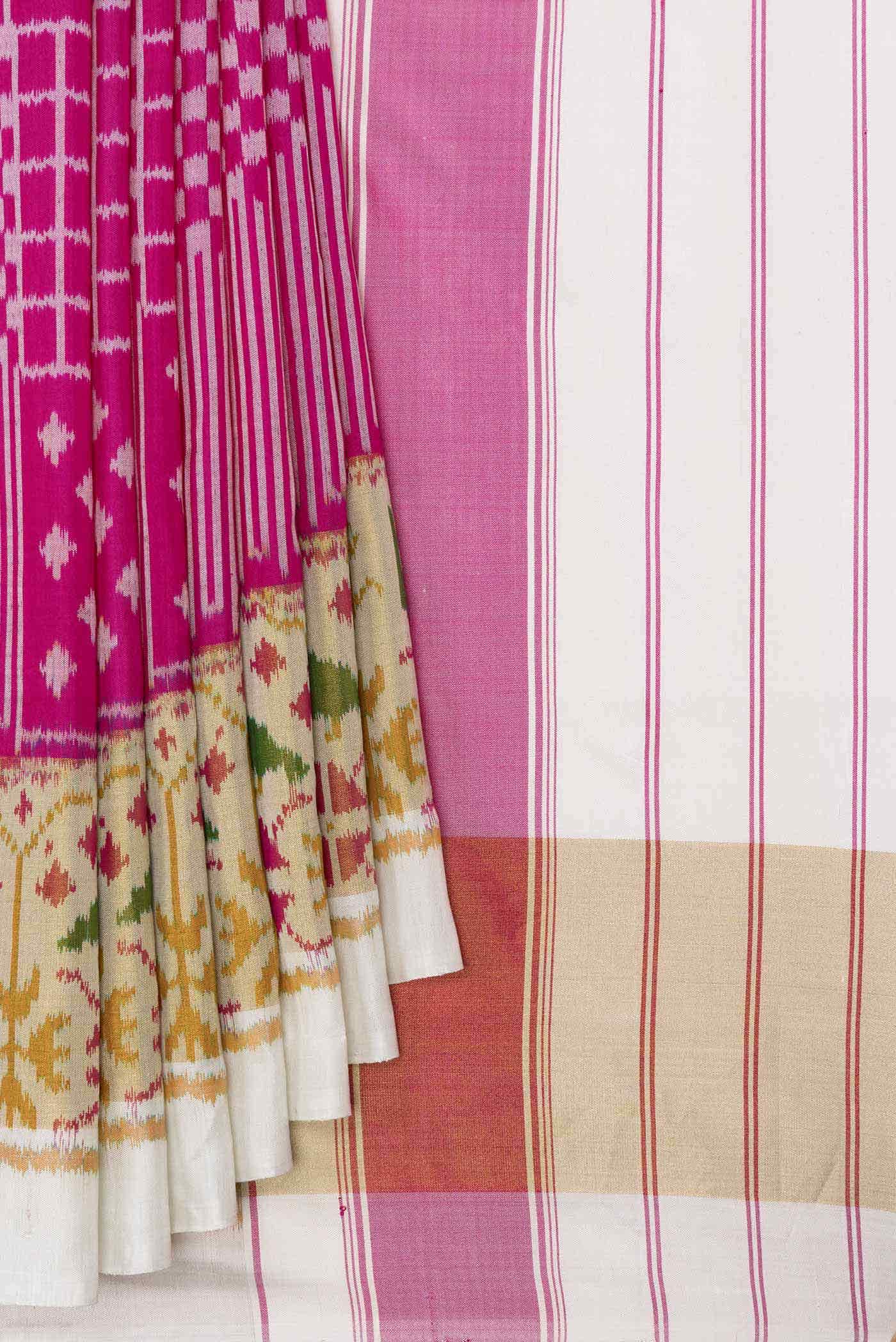 Pink Dual Tone Rajkot Patola Silk Saree