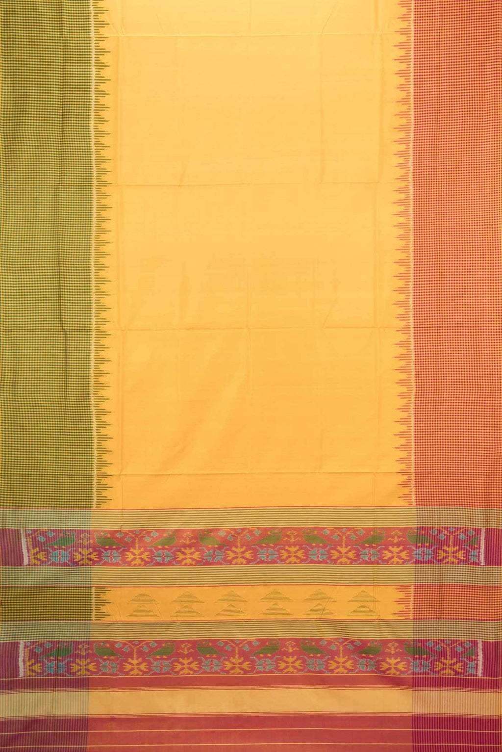 Yellow Dual Tone Rajkot Patola Silk Saree