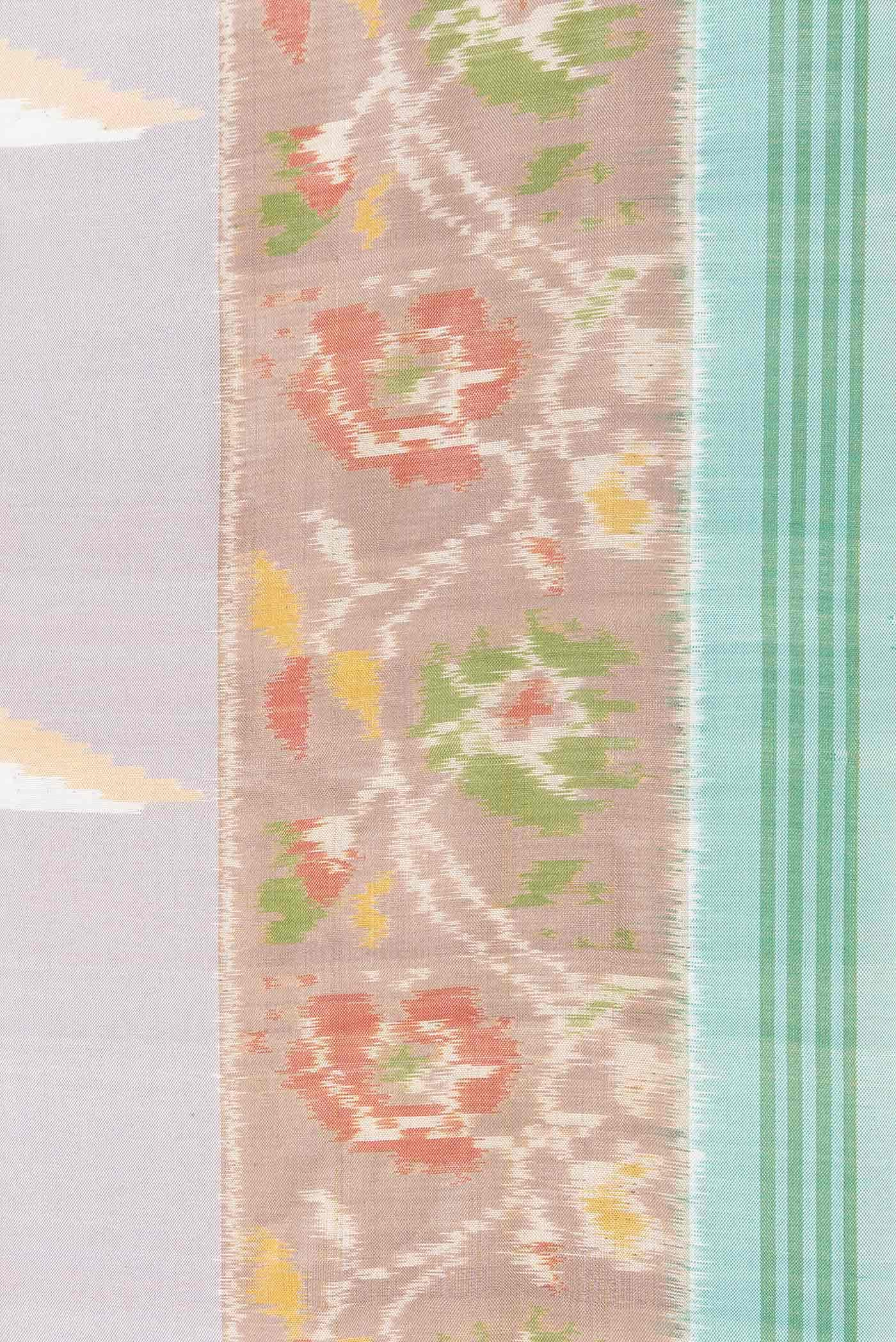 Beige Dual Tone Double Ikat Saree