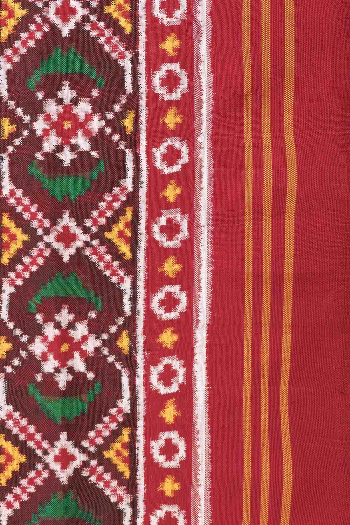 Pure Silk Pure Zari Multi Color Double Ikat Saree