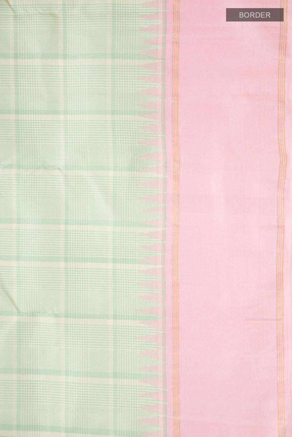 Pure Silk Pure Zari Light Green Kanchipuram Saree