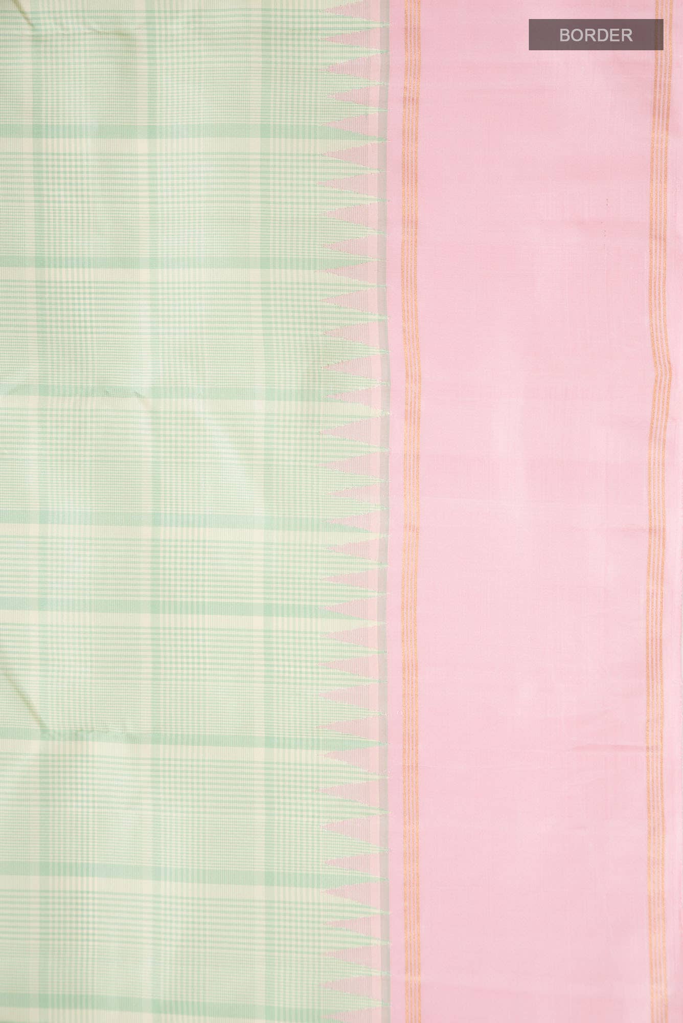Pure Silk Pure Zari Light Green Kanchipuram Saree