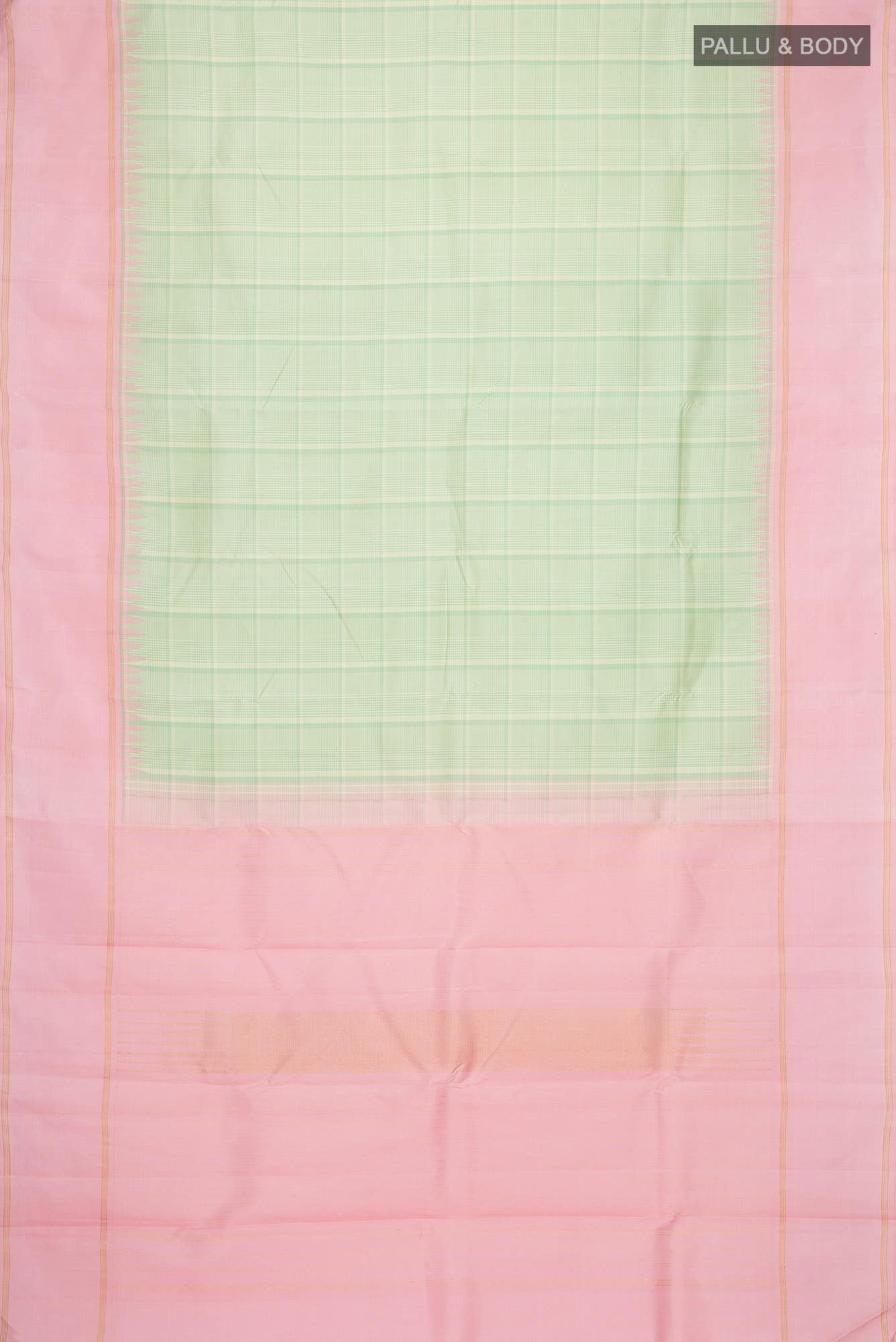 Pure Silk Pure Zari Light Green Kanchipuram Saree