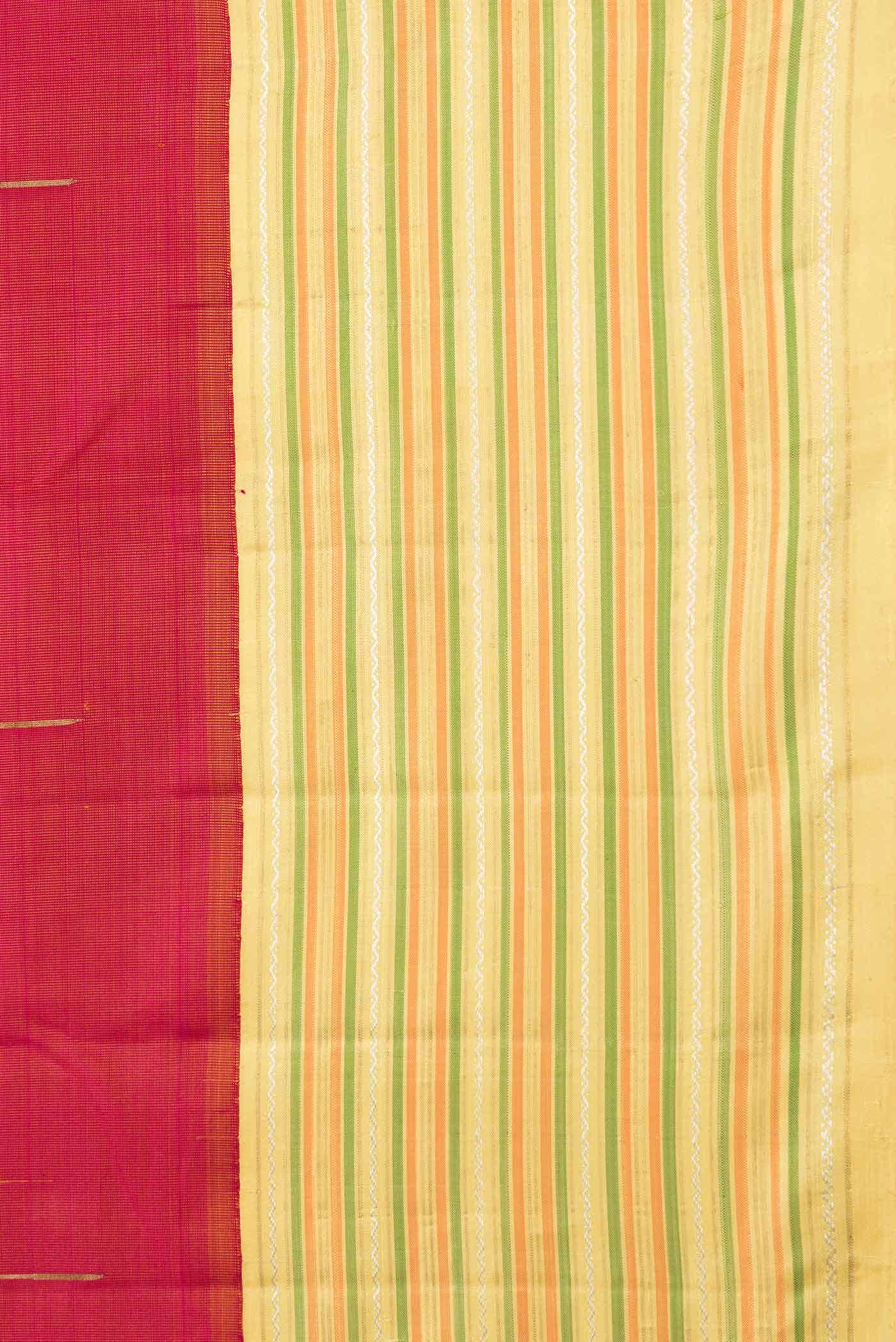 Pure Silk Pure Zari Pink Dual Tone Kanchipuram Saree