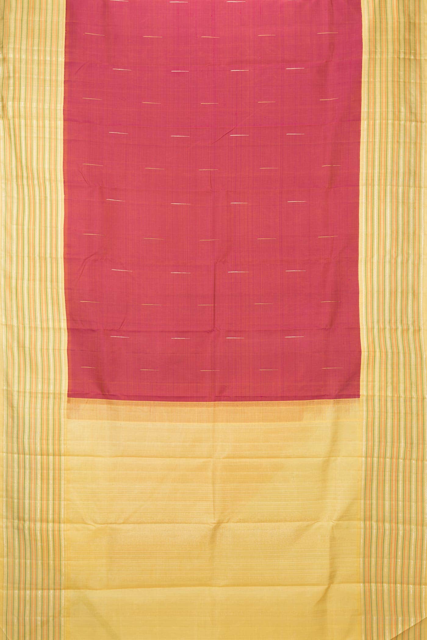 Pure Silk Pure Zari Pink Dual Tone Kanchipuram Saree