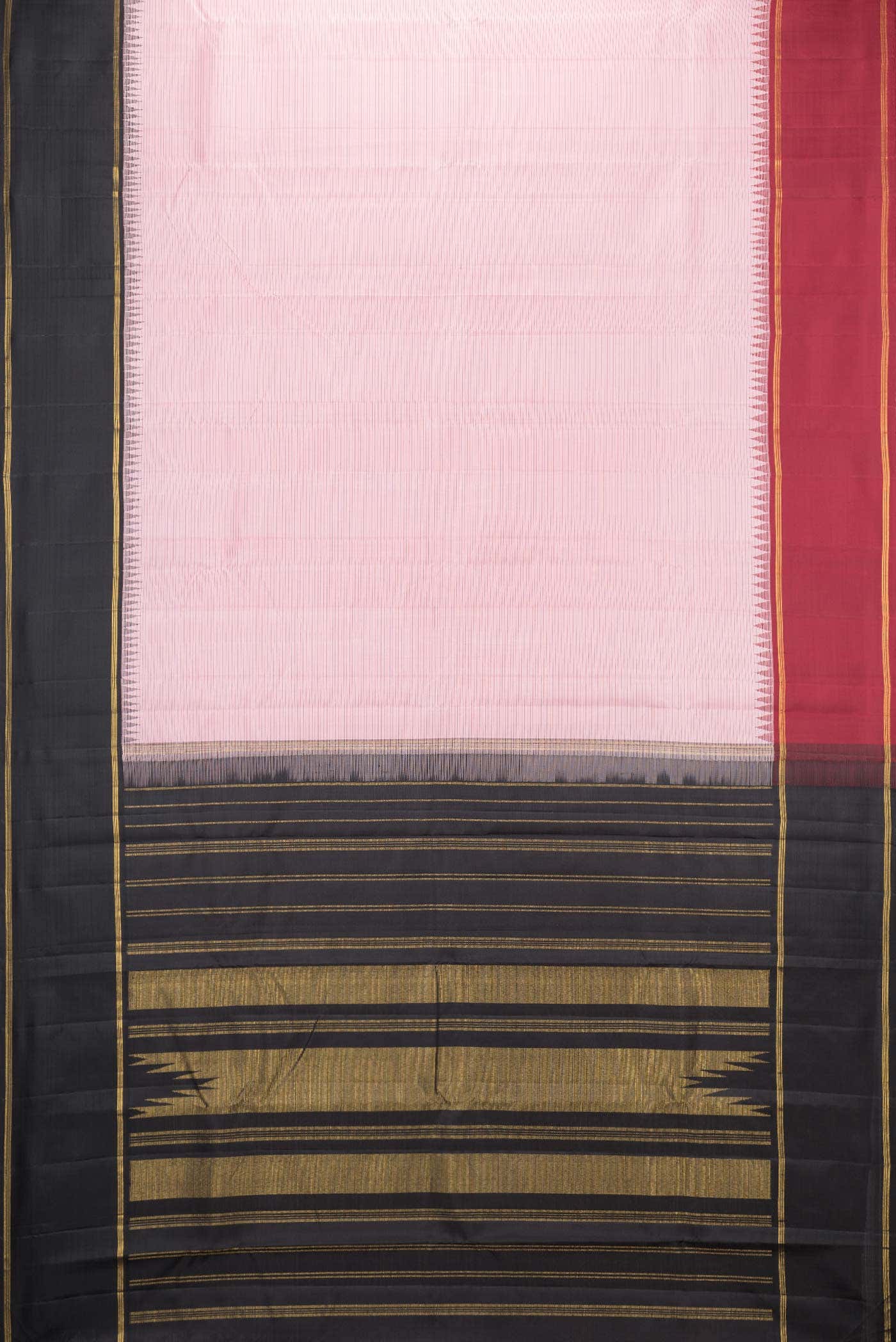 Pure Silk Pure Zari Pink Kanchipuram Saree