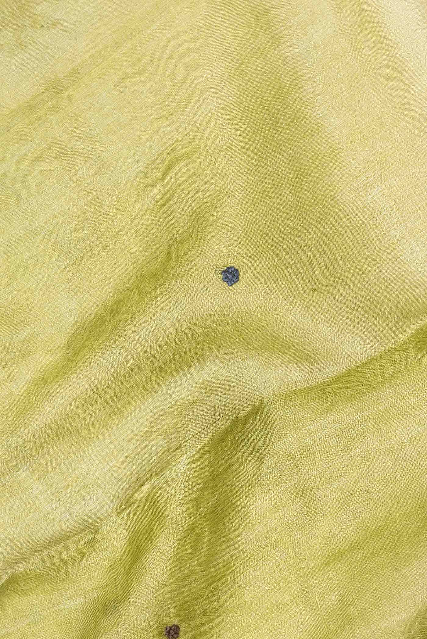 Green Tussar Silk Saree