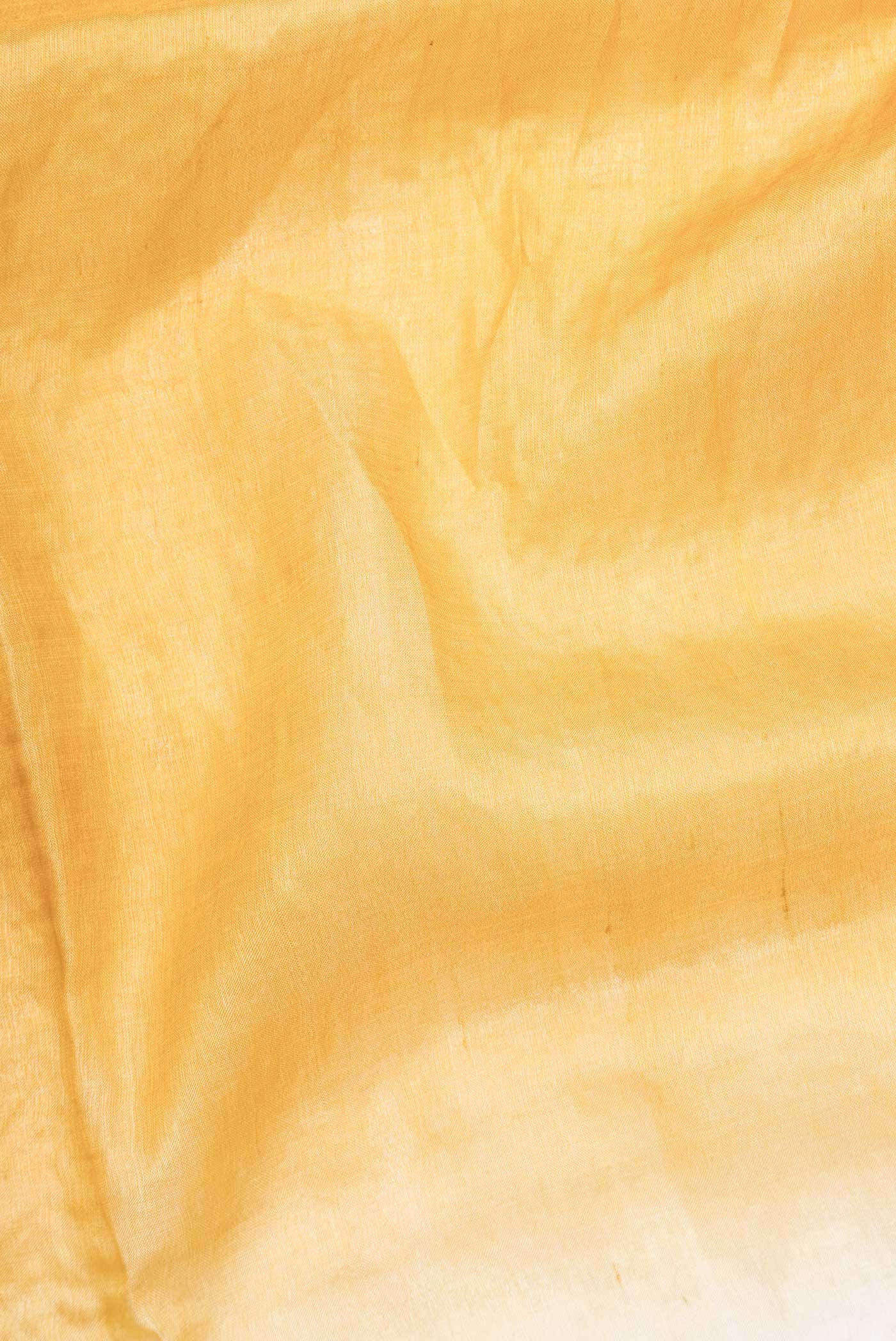 Mustard Tussar Silk Saree