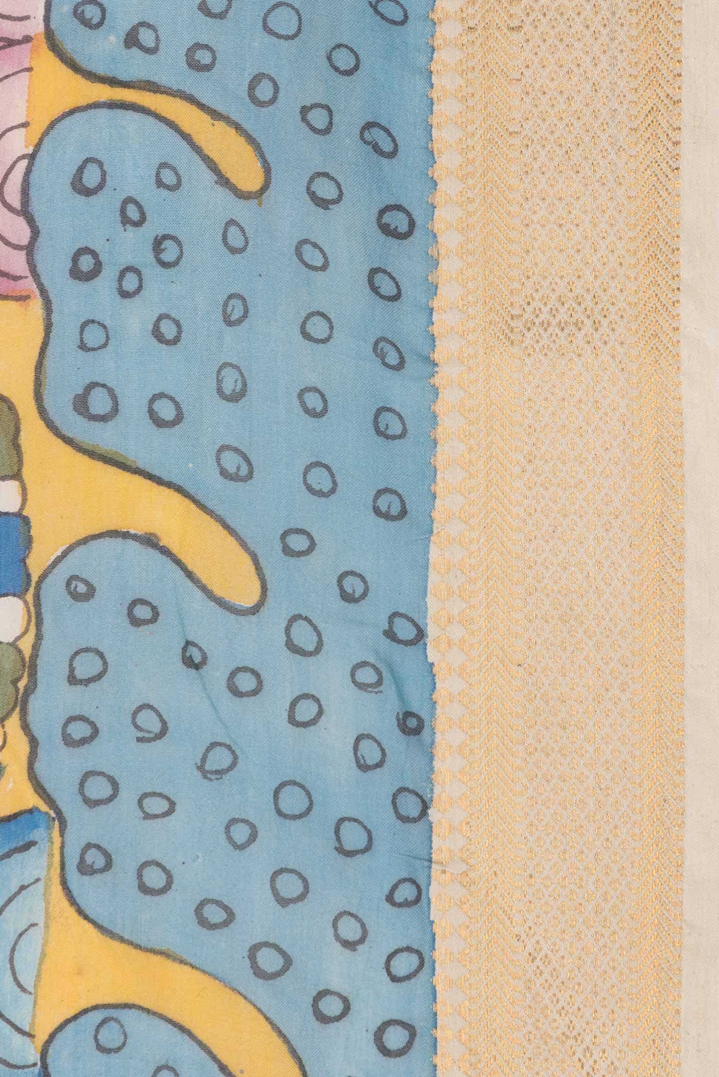 Yellow Dual Tone Tussar Silk Saree