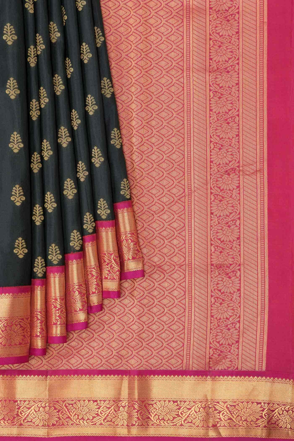 Black Kanchipuram Silk Saree