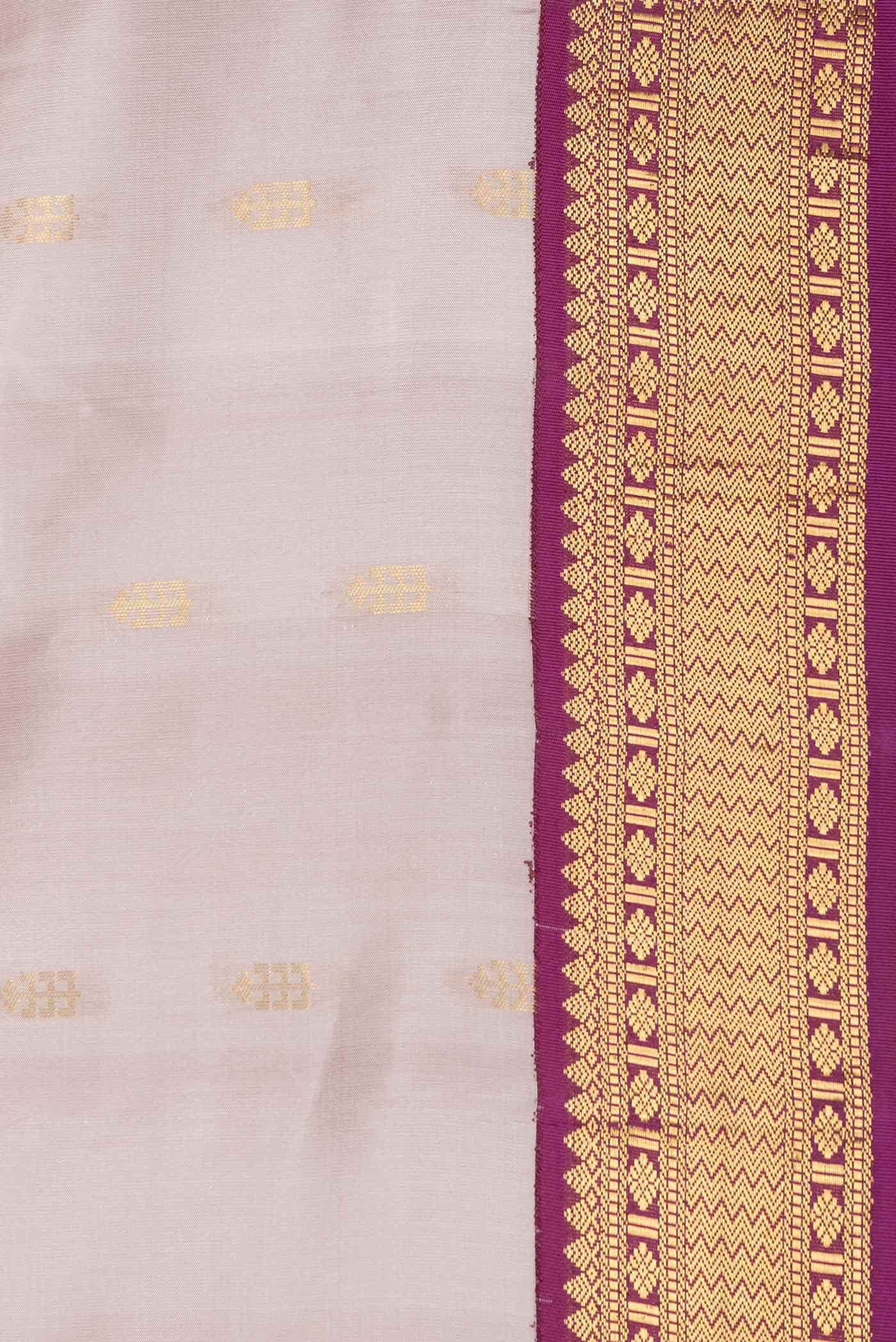 Dark Beige Kanchipuram Silk Saree