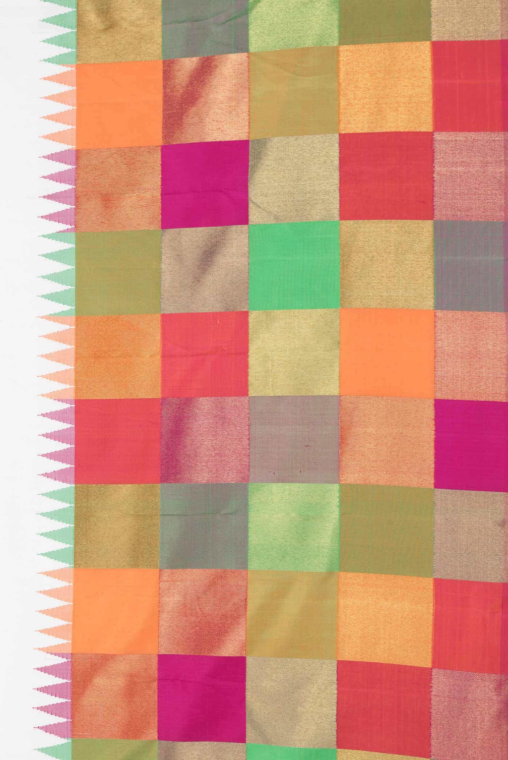 Off White Dual Tone Kanchipuram Silk Saree