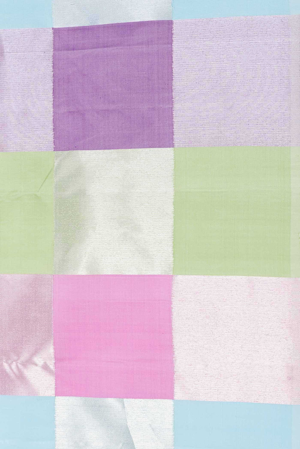 Pink Purple and Green Dual Tone Kanchipuram Silk Saree