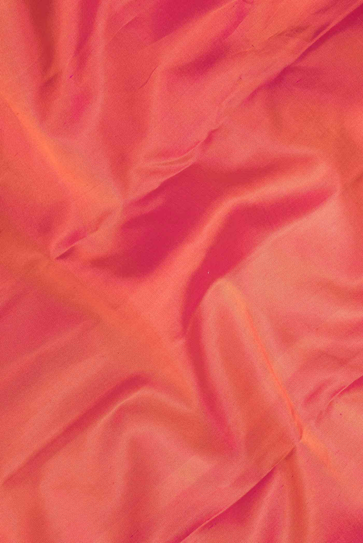 Orange Dual Tone Kanchipuram Silk Saree