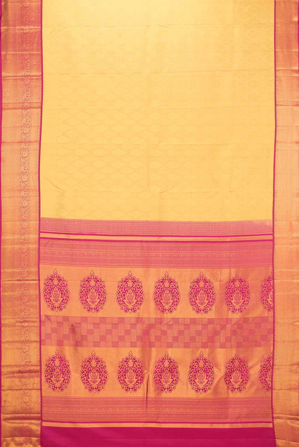 Gold Dual Tone Kanchipuram Silk Saree