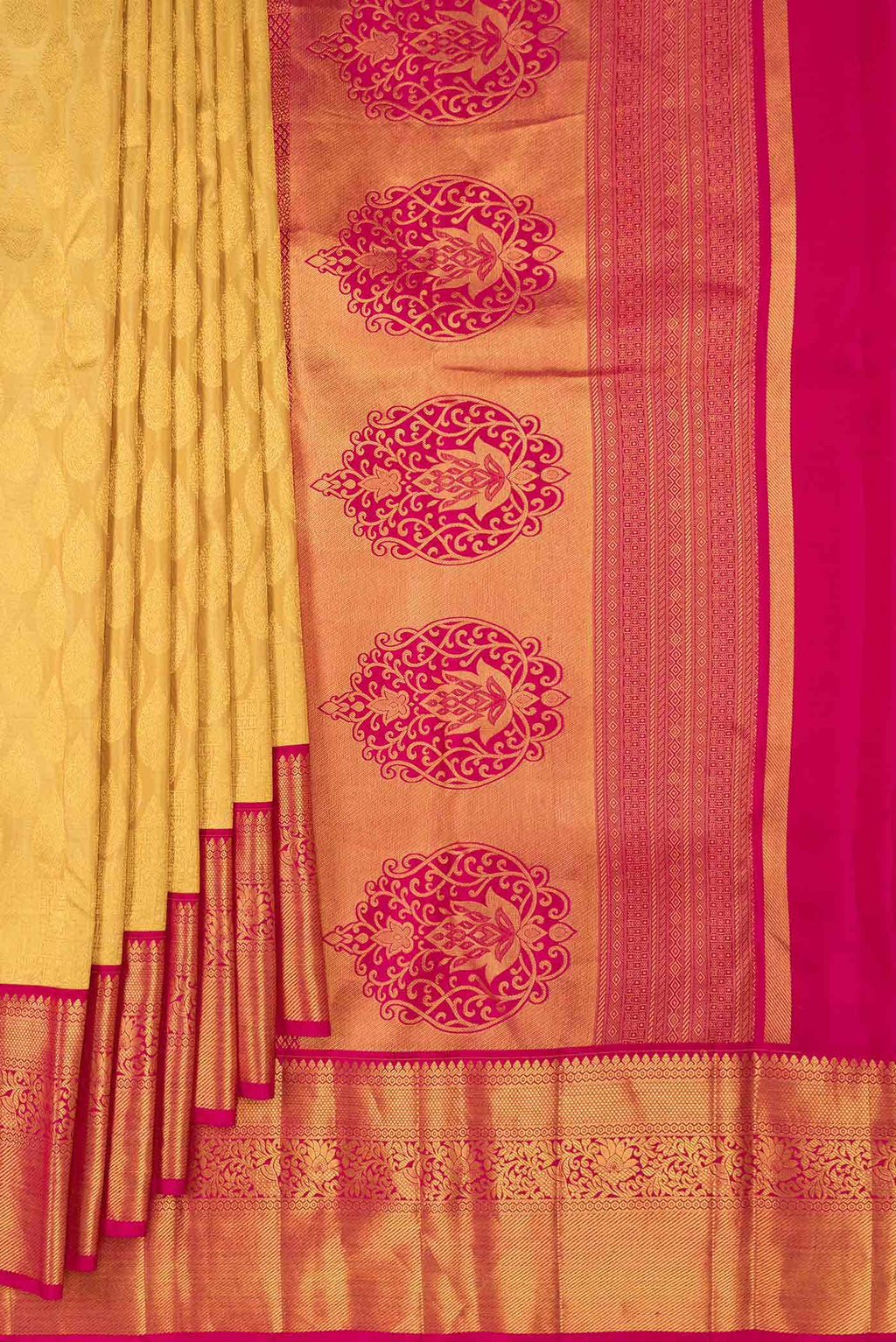 Gold Dual Tone Kanchipuram Silk Saree