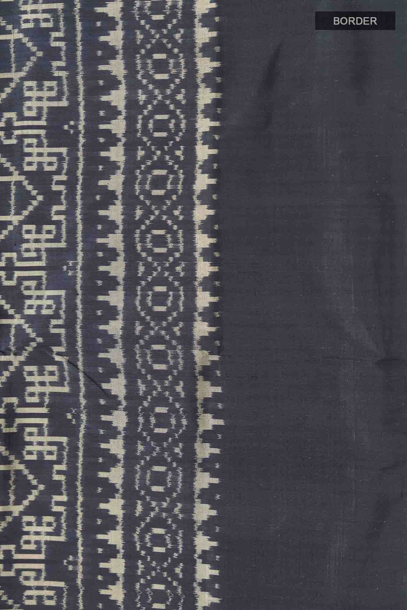 Grey Pochampally Silk Saree