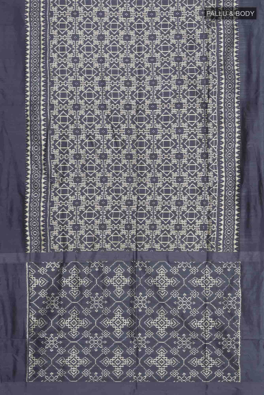 Grey Pochampally Silk Saree