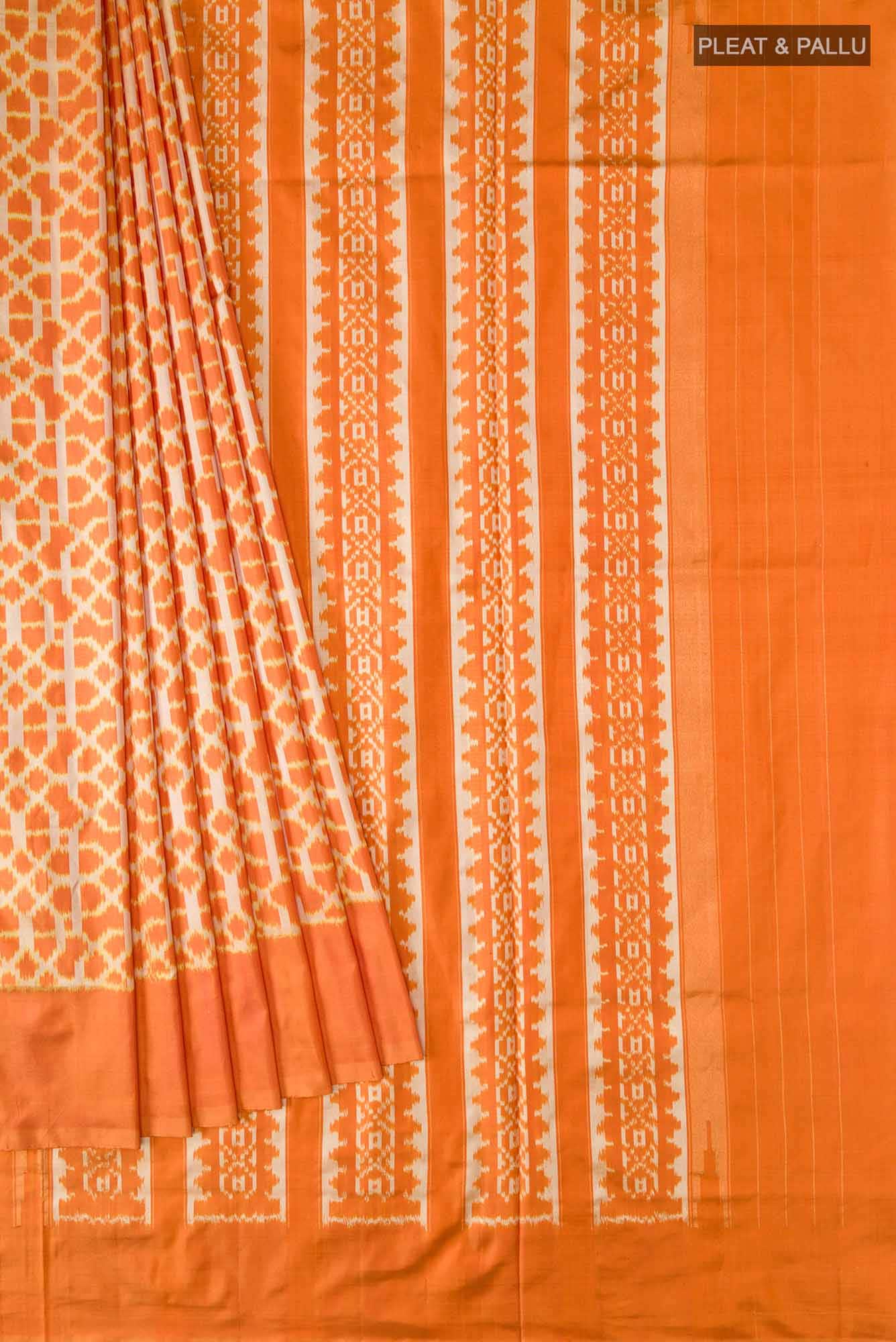 Yellow Pochampally Silk Saree