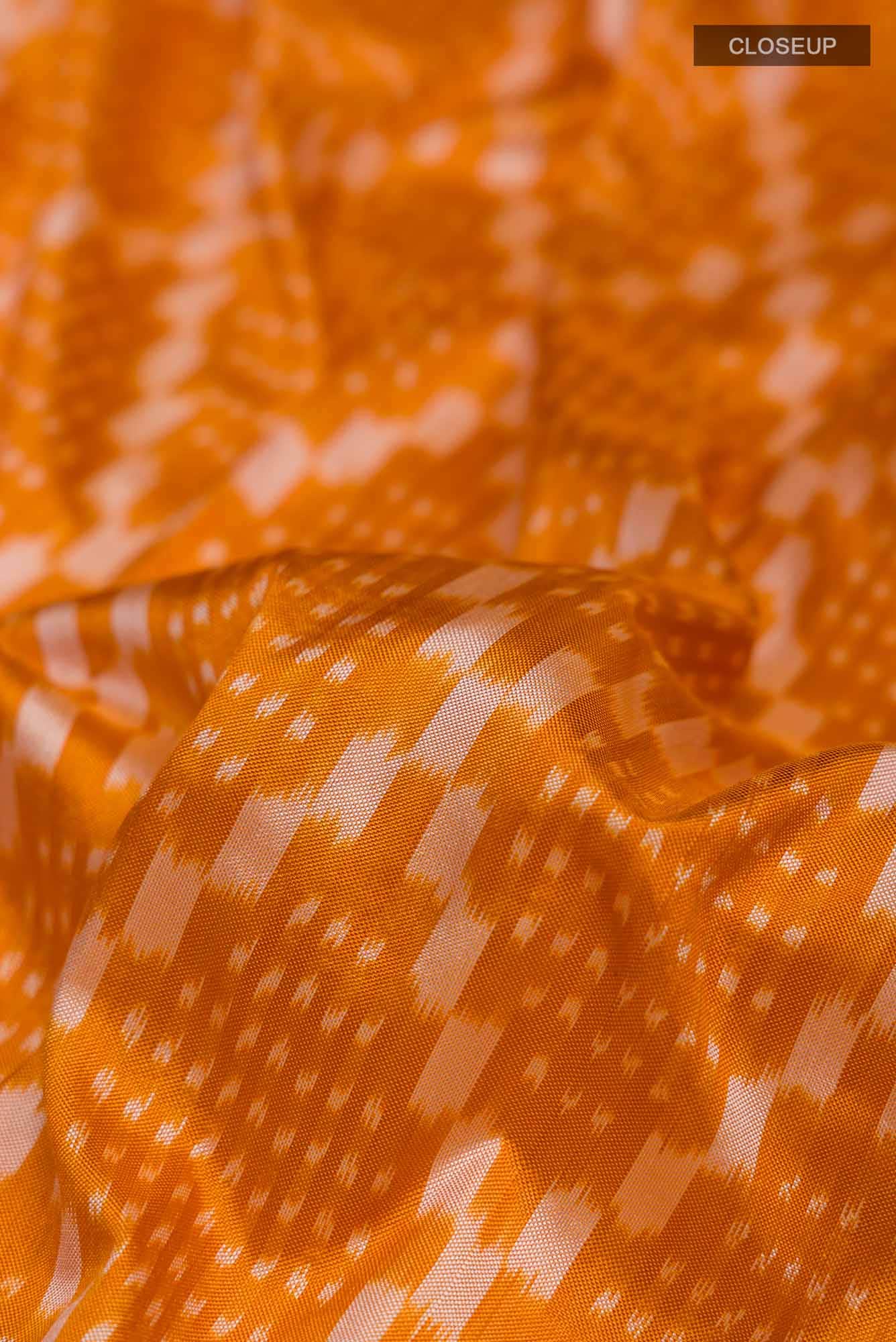 Yellow Pochampally Silk Saree