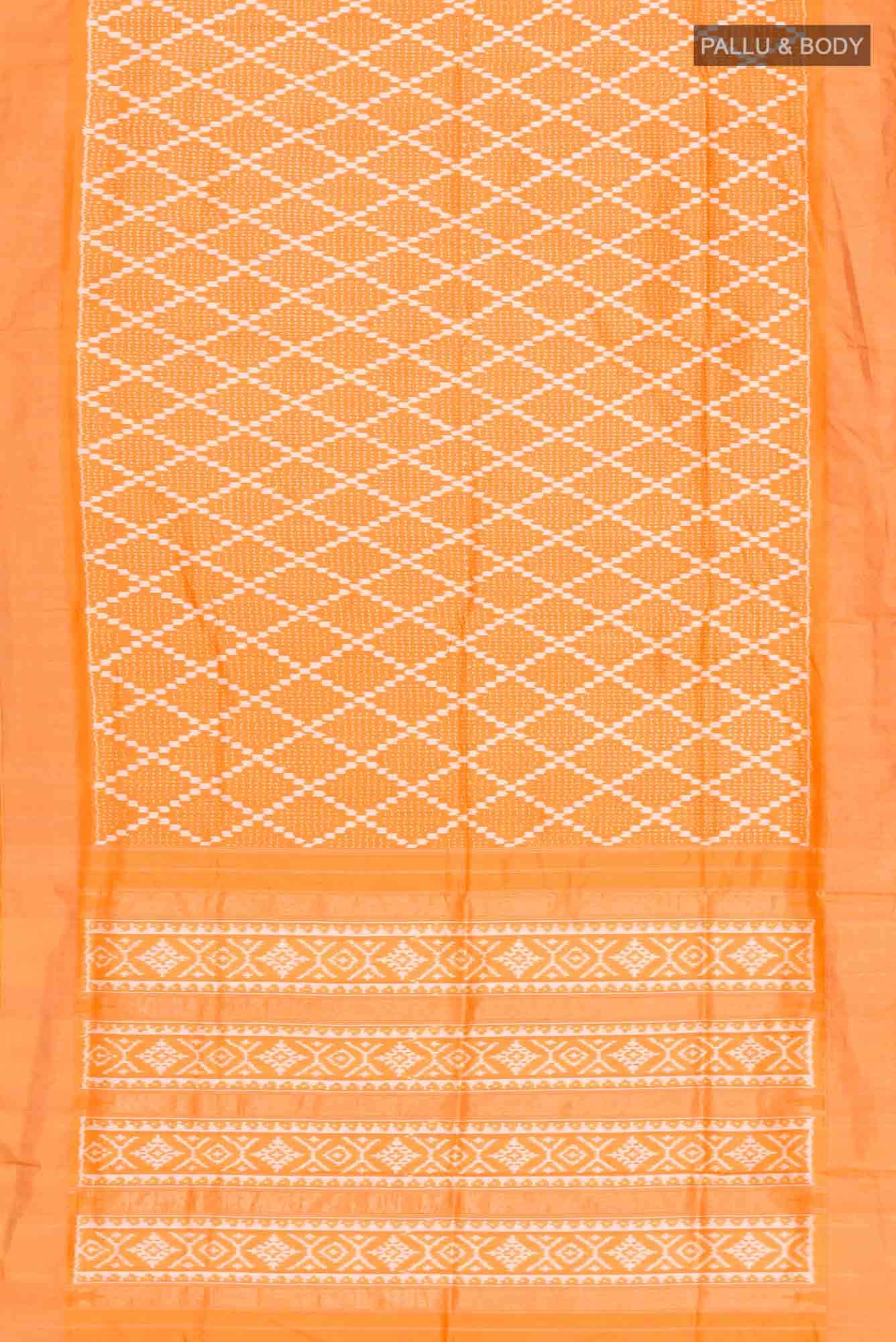 Yellow Pochampally Silk Saree