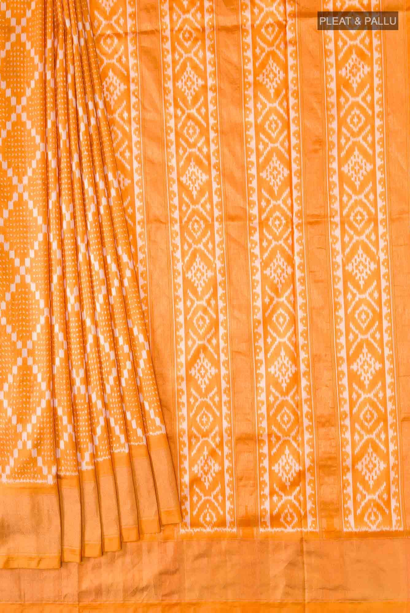 Yellow Pochampally Silk Saree