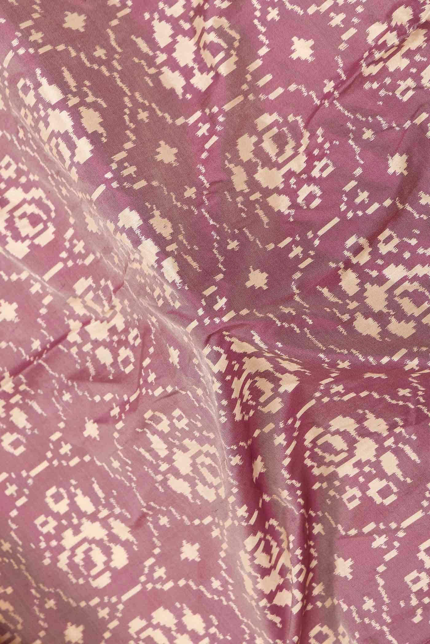 Dark Pink Dual Tone Double Ikat Saree