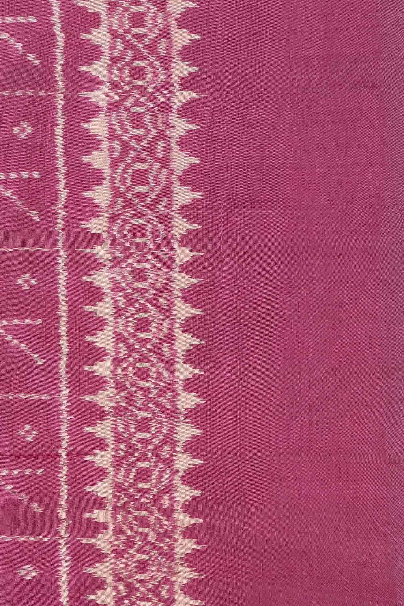 Rose pink Dual Tone Double Ikat Saree