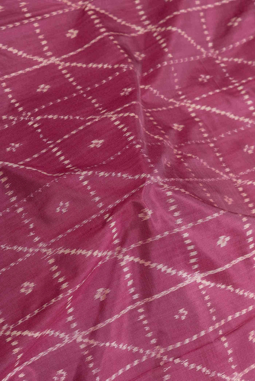 Rose pink Dual Tone Double Ikat Saree