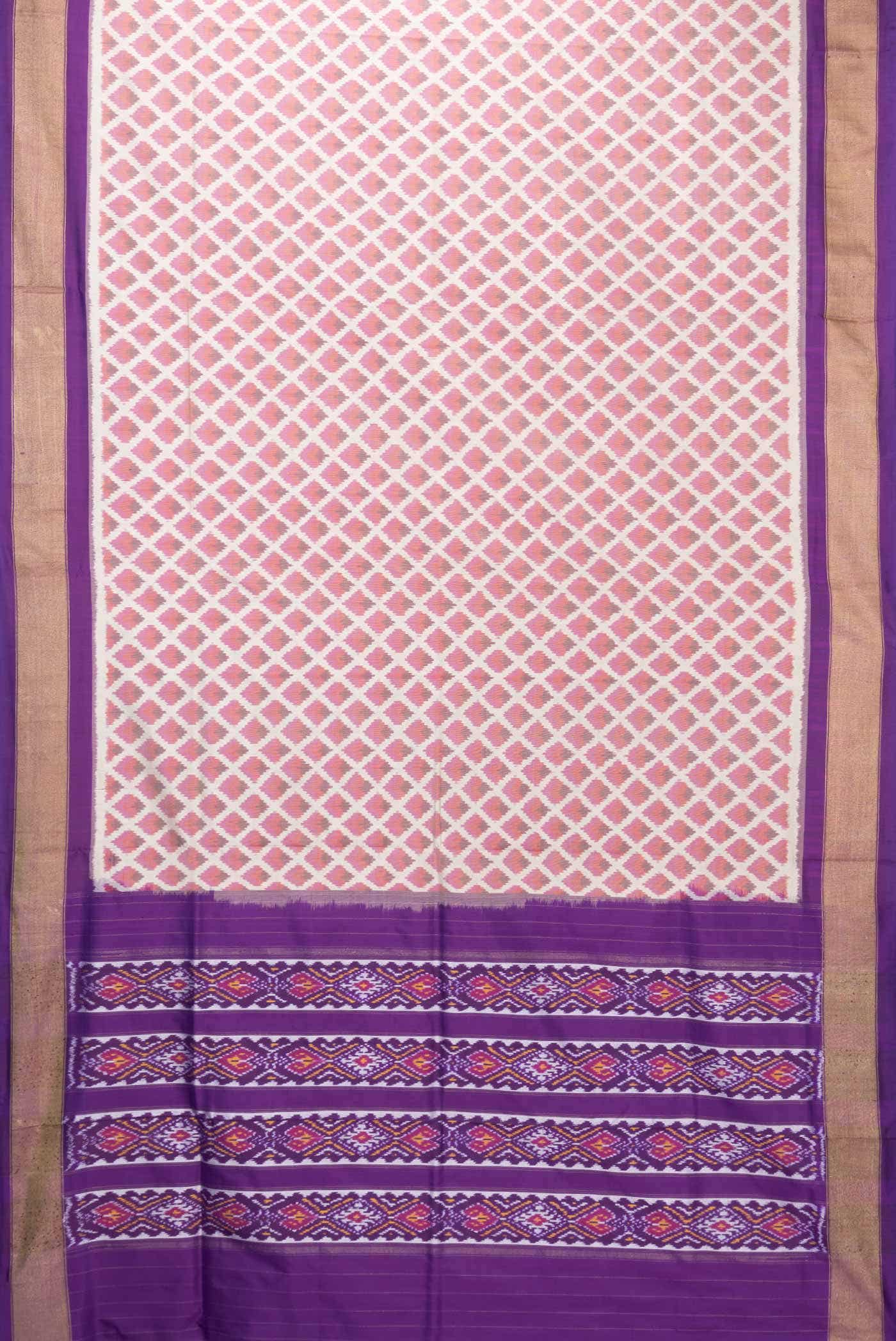 Beige Dual Tone Double Ikat Saree