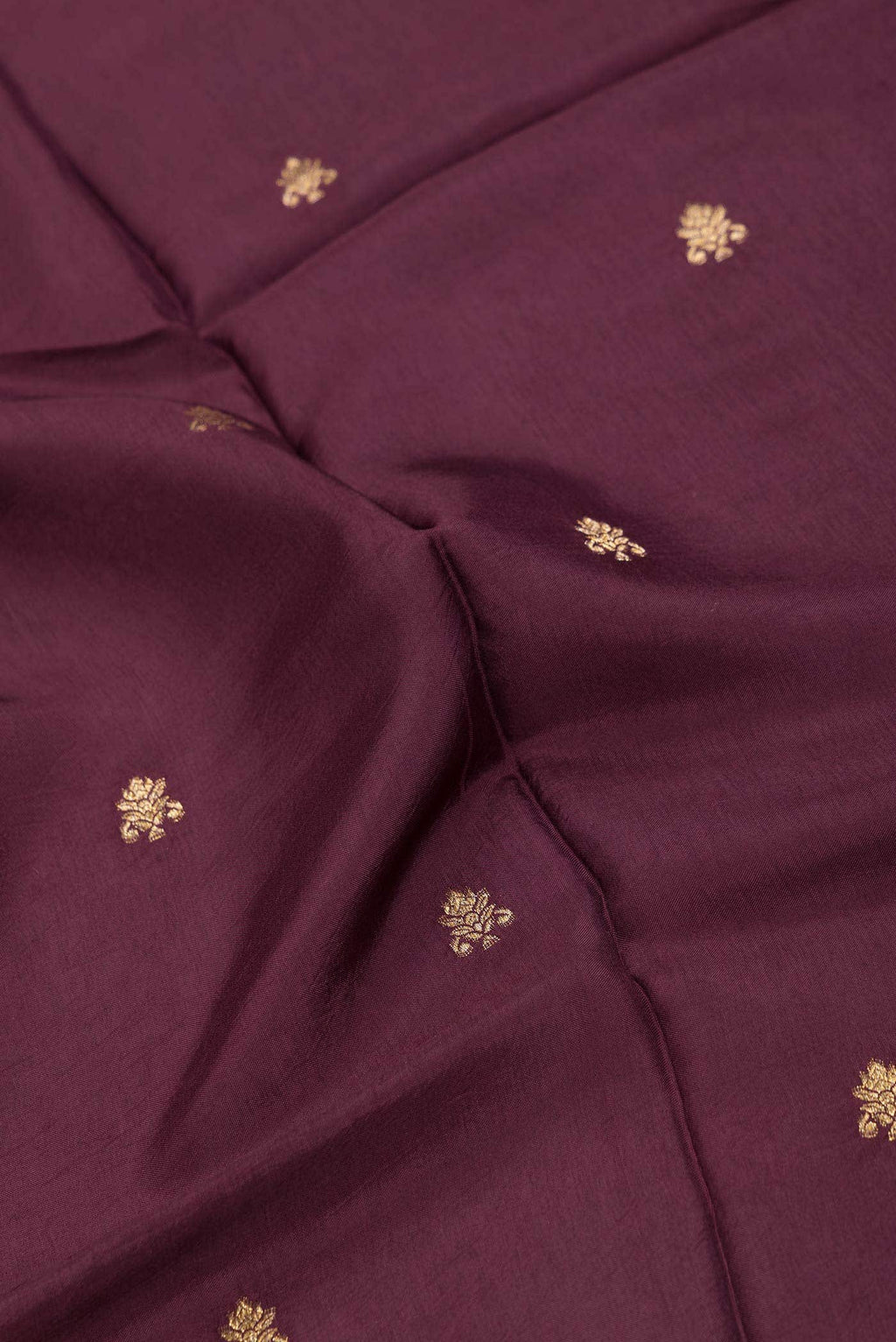 Coffee Brown Dual Tone Blended Satin Crepe Saree
