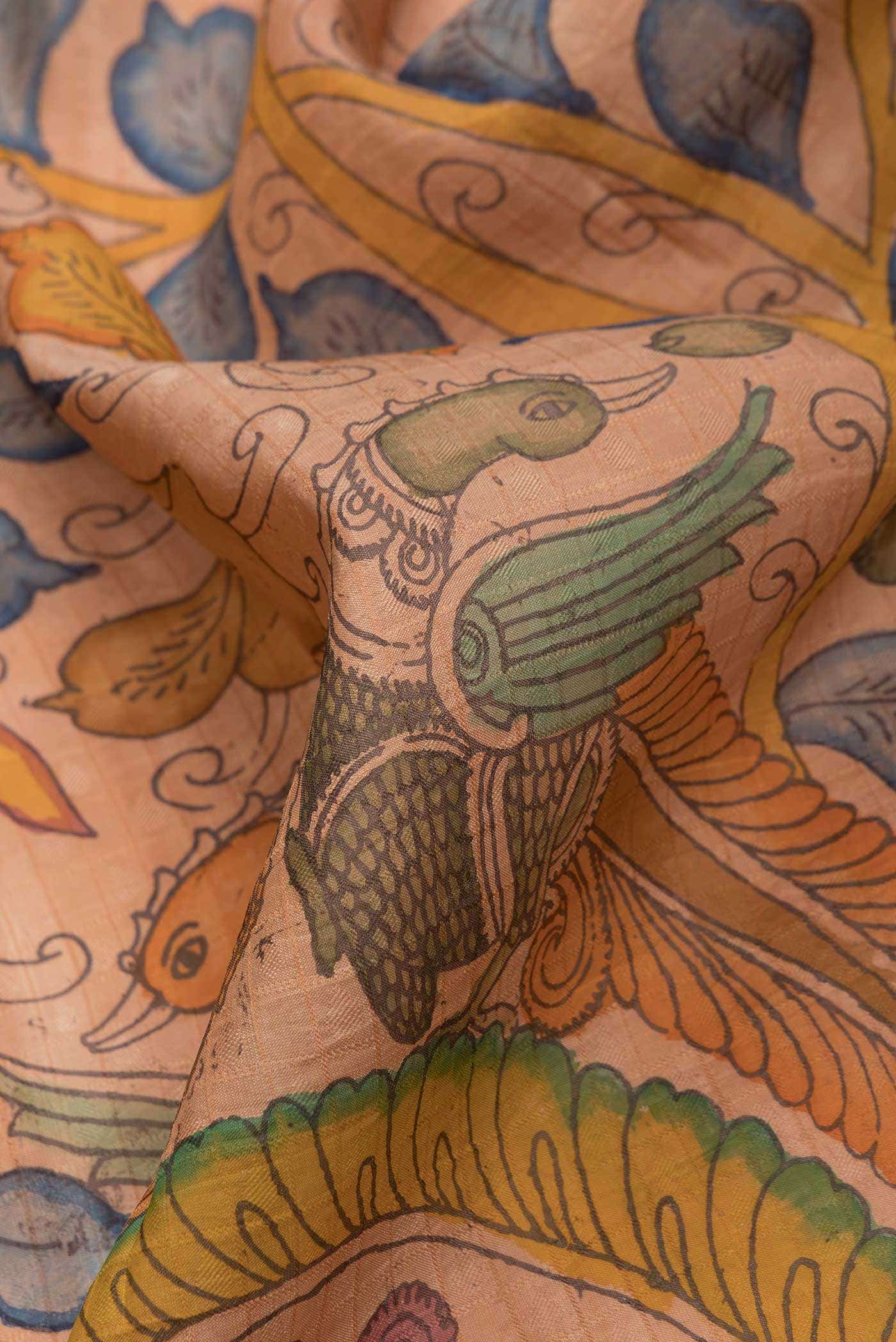 Rose Gold Kanchipuram Silk Saree