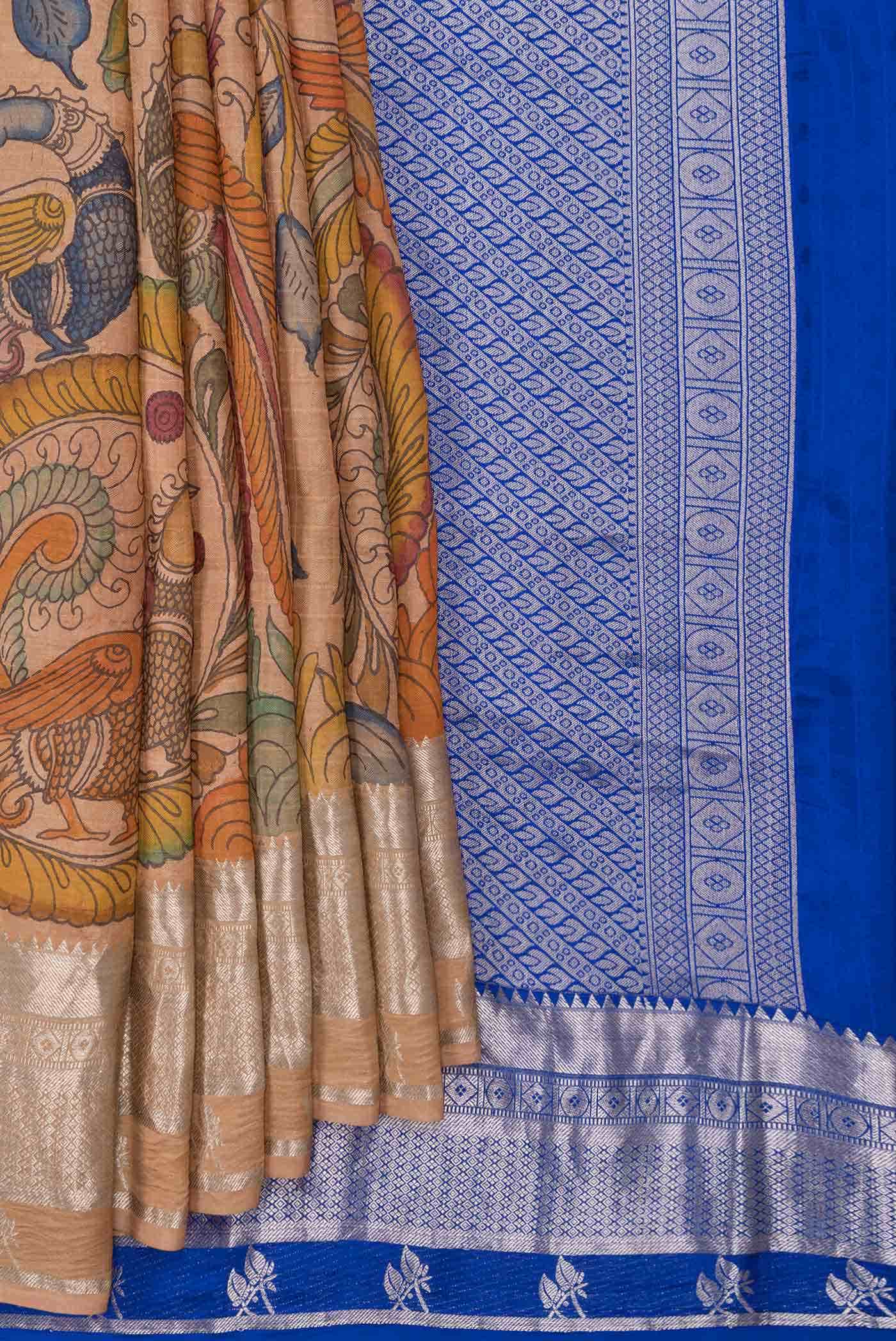 Rose Gold Kanchipuram Silk Saree