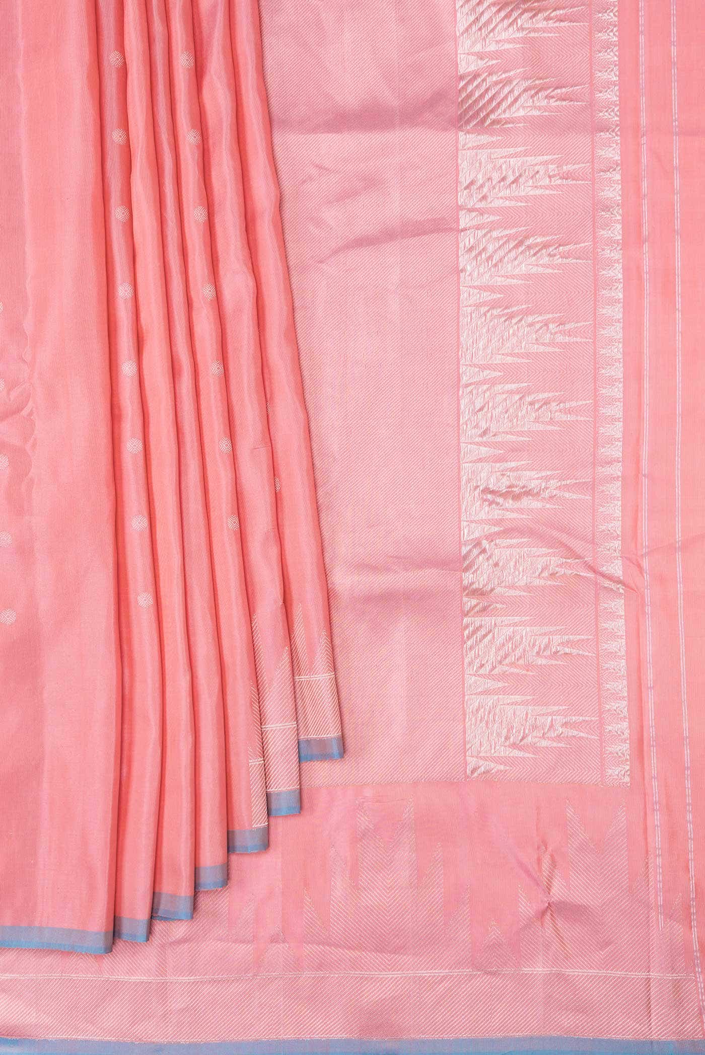 Pink Dual Tone Gadwal Silk Saree