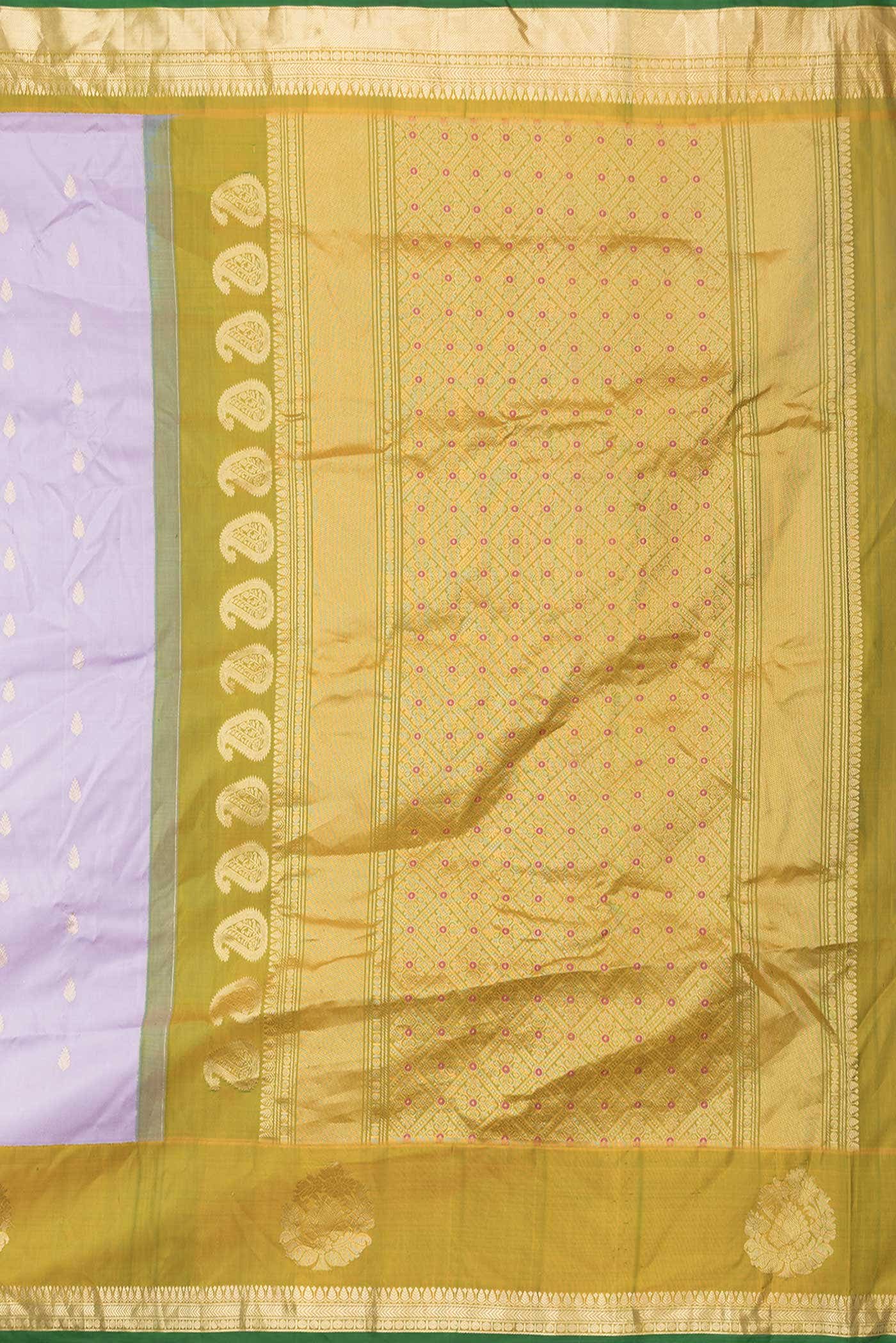 Lavender Dual Tone Gadwal Silk Saree