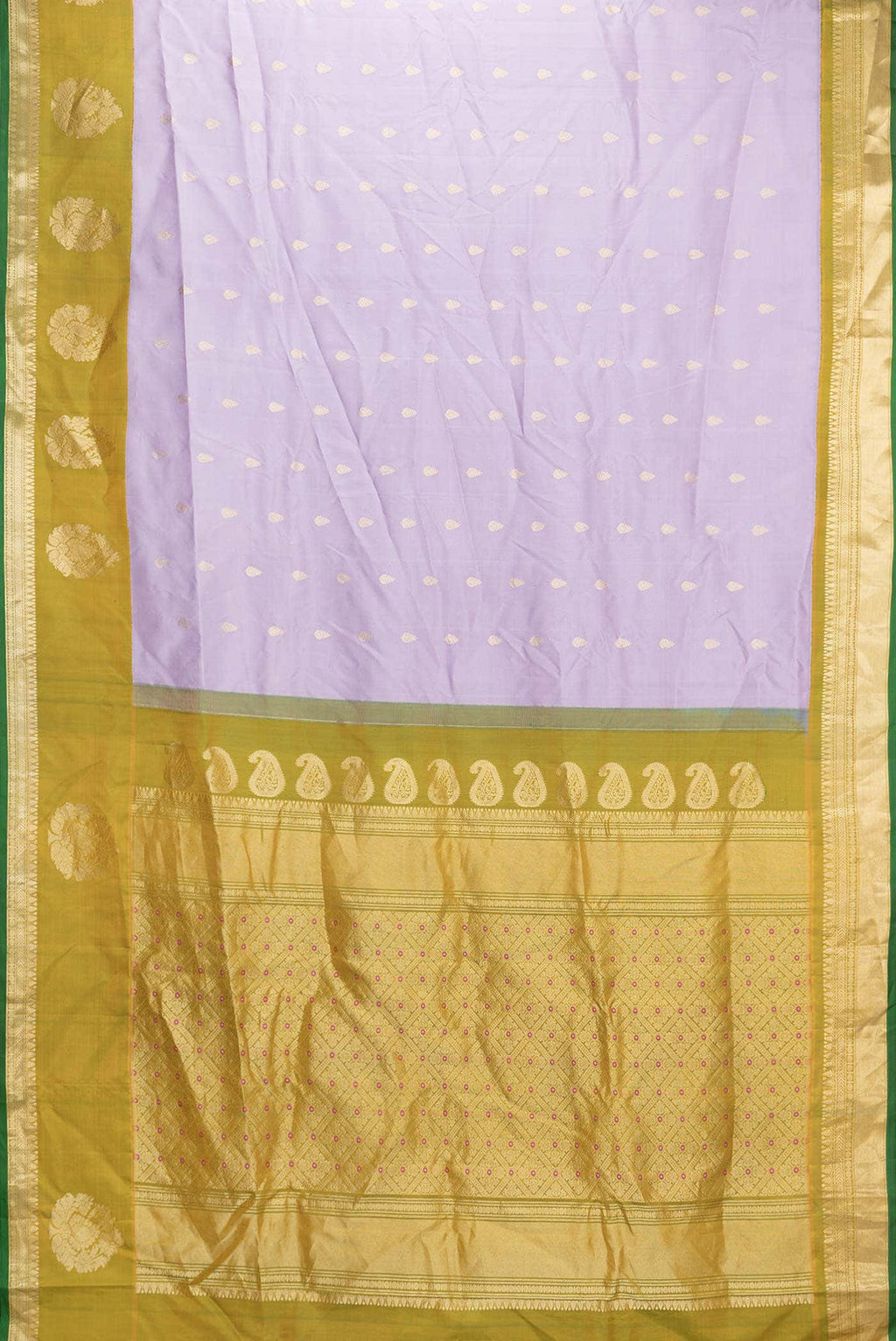 Lavender Dual Tone Gadwal Silk Saree