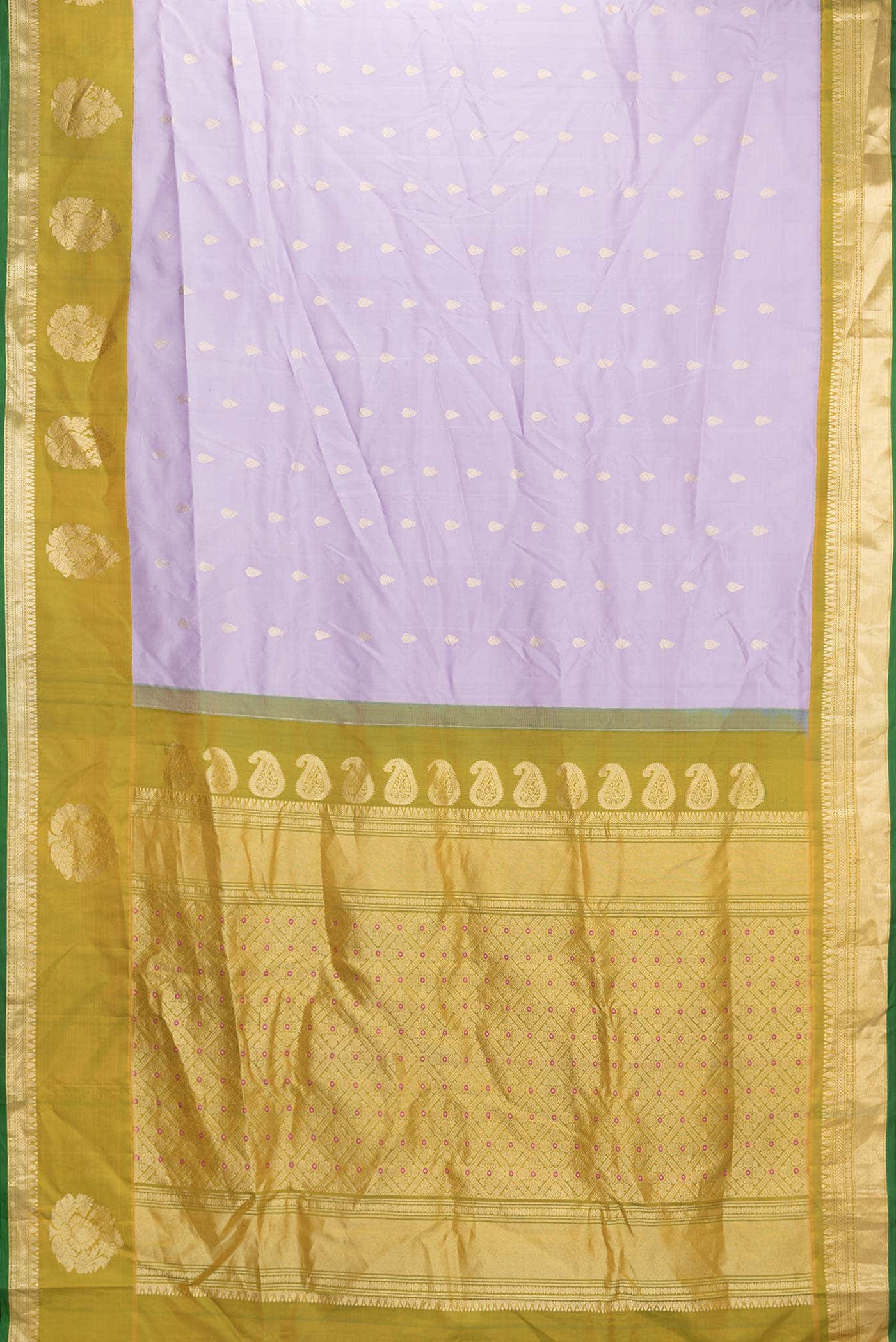Lavender Dual Tone Gadwal Silk Saree