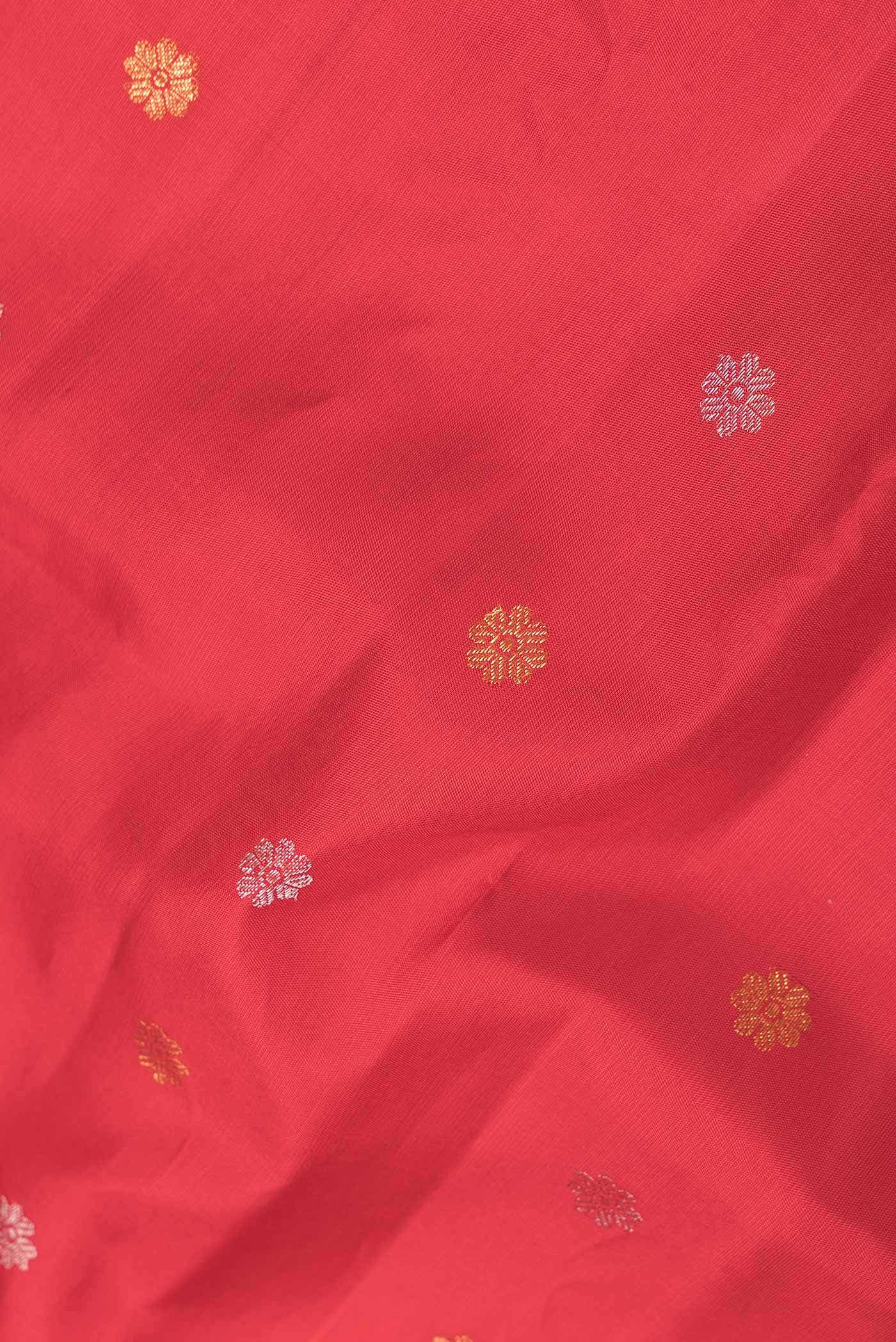 Red Dual Tone Gadwal Silk Saree