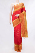 Red Dual Tone Gadwal Silk Saree