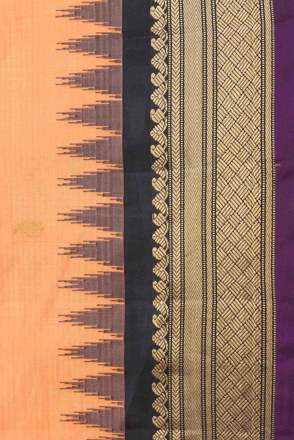 Orange Dual Tone Gadwal cotton Saree