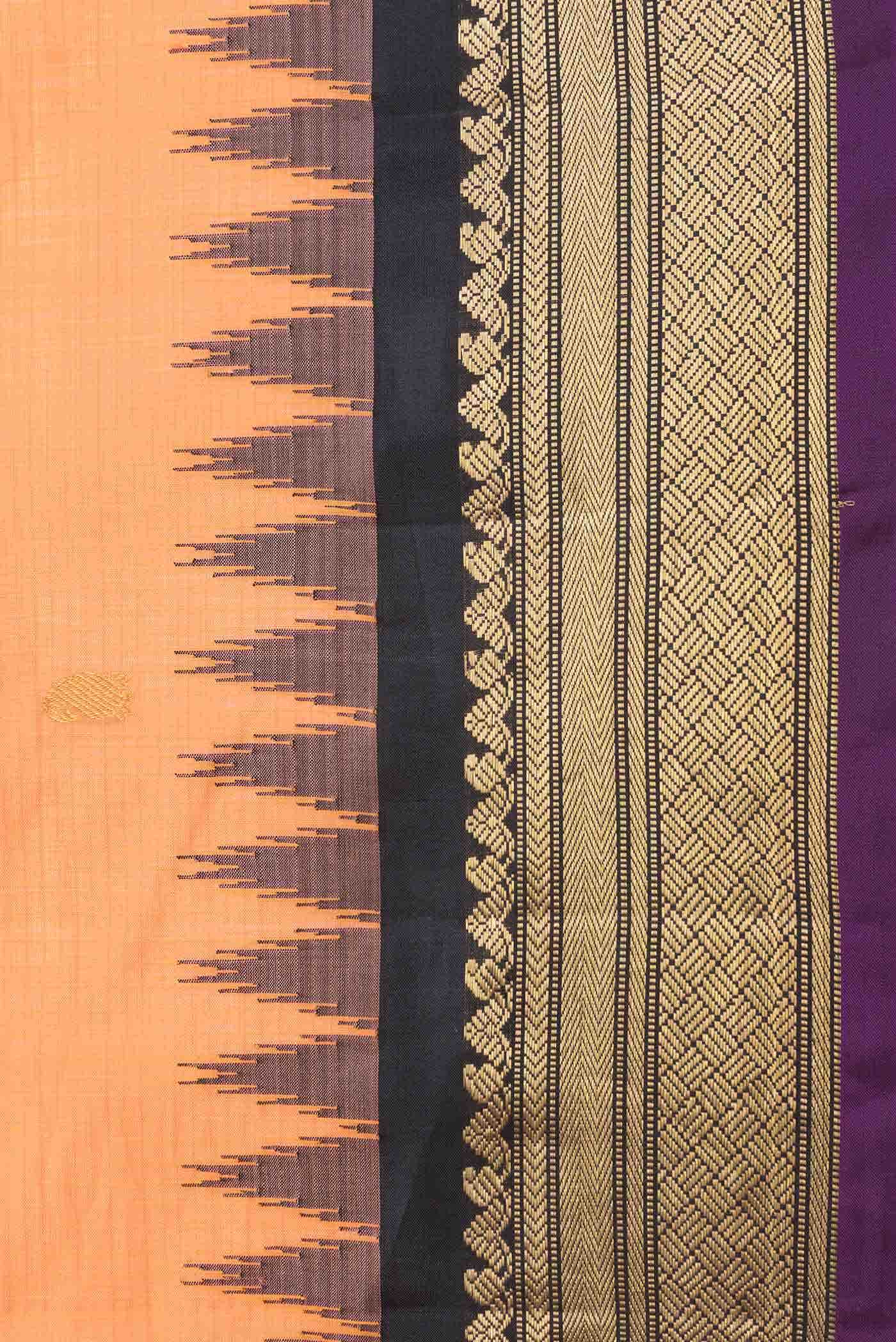 Orange Dual Tone Gadwal cotton Saree