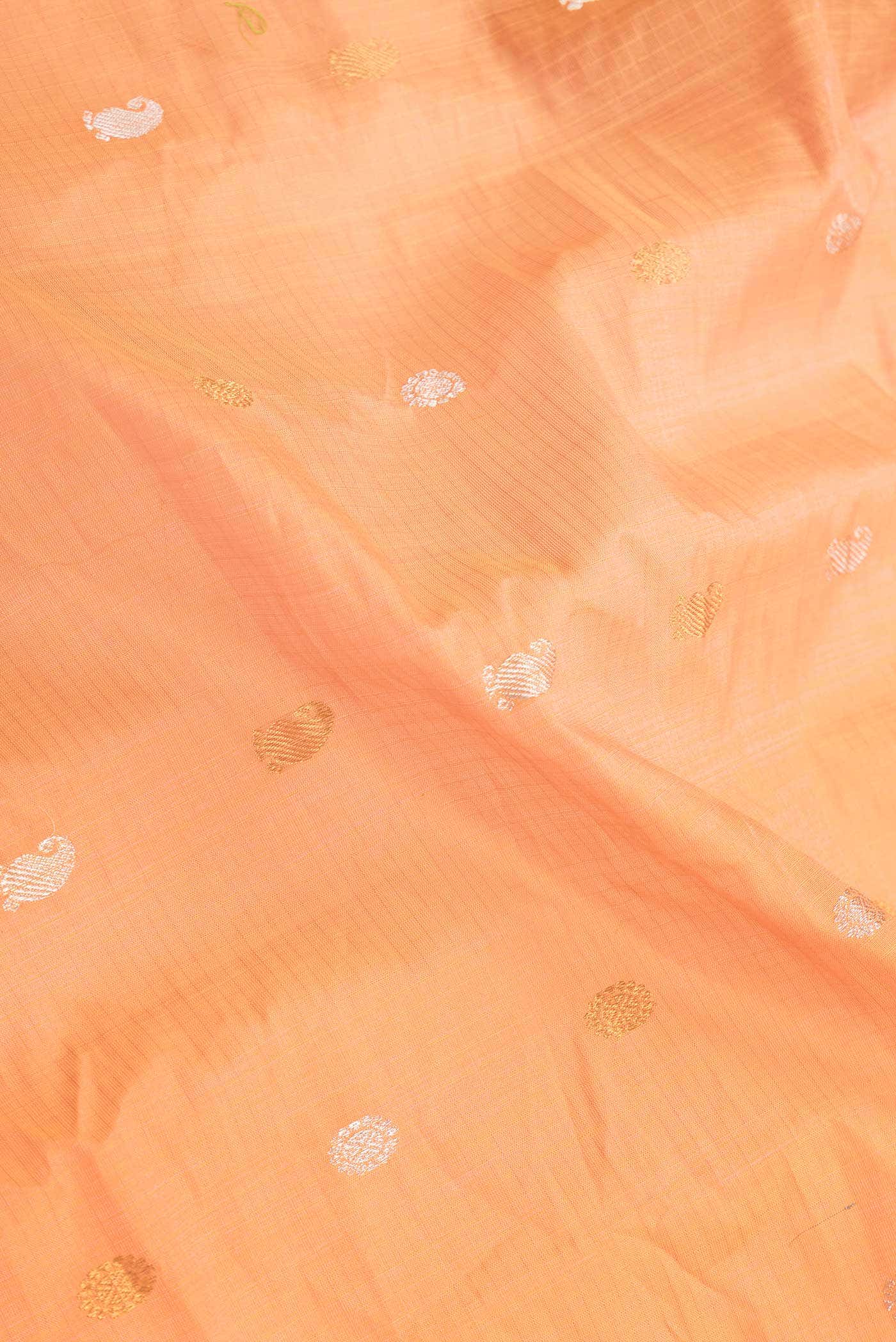 Orange Dual Tone Gadwal cotton Saree