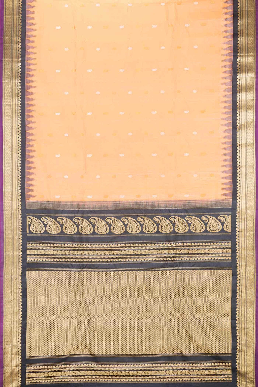 Orange Dual Tone Gadwal cotton Saree